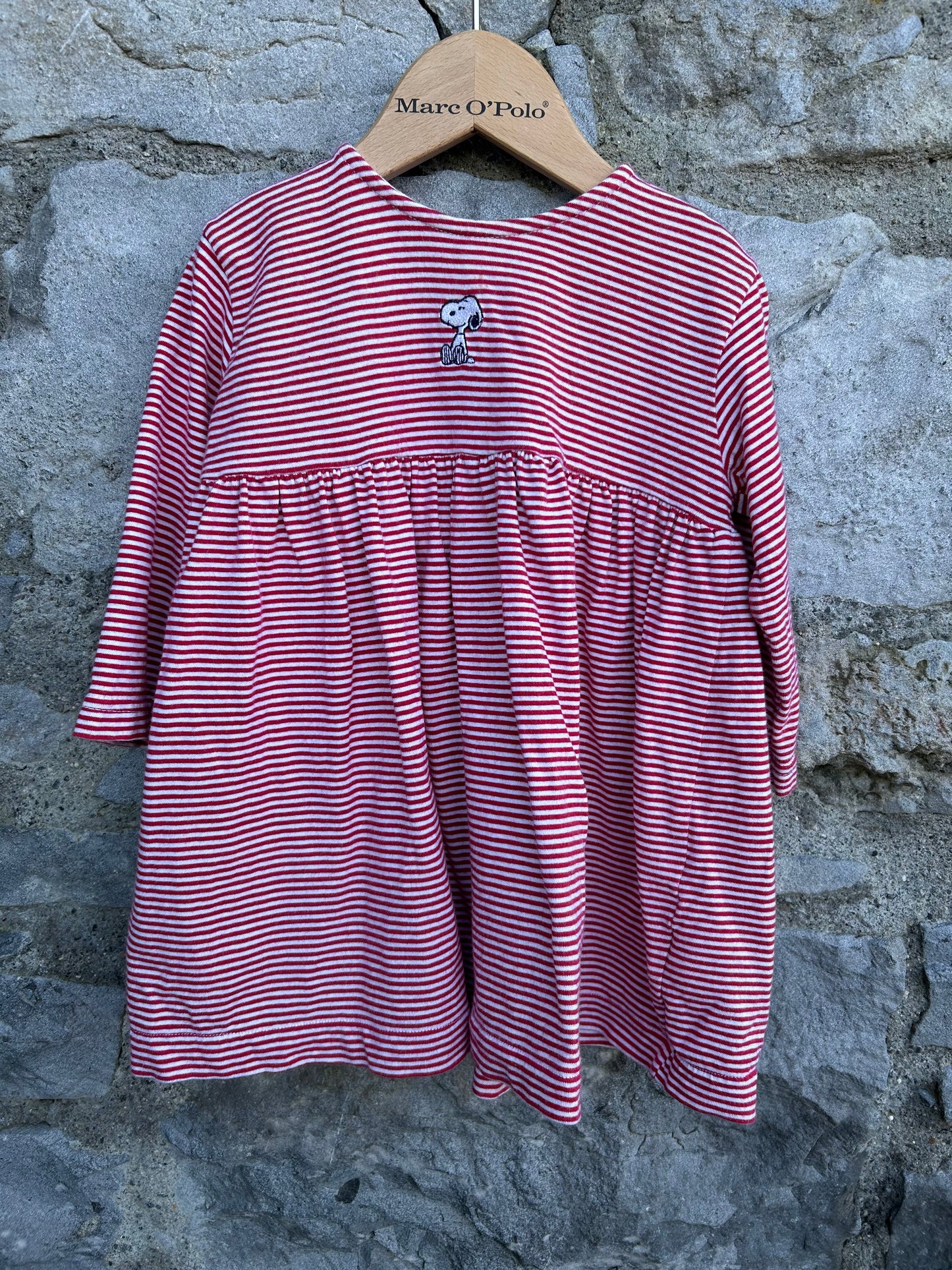 Snoopy Red stripy dress 9-12m (74-80cm)