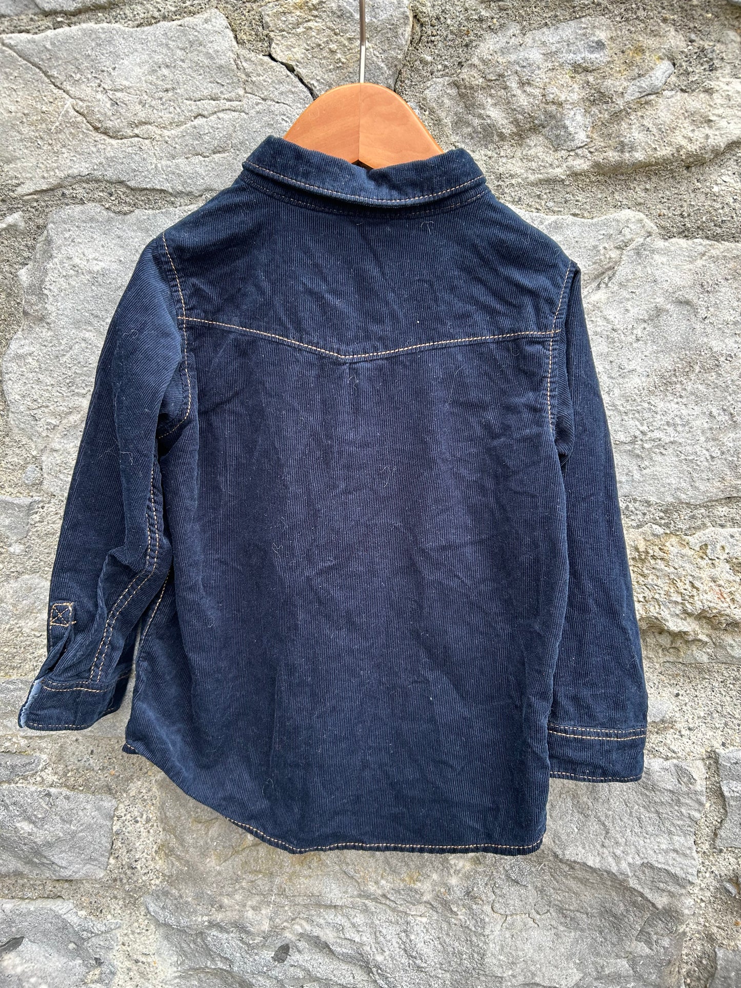 Navy cord shirt 18-24m (86-92cm)