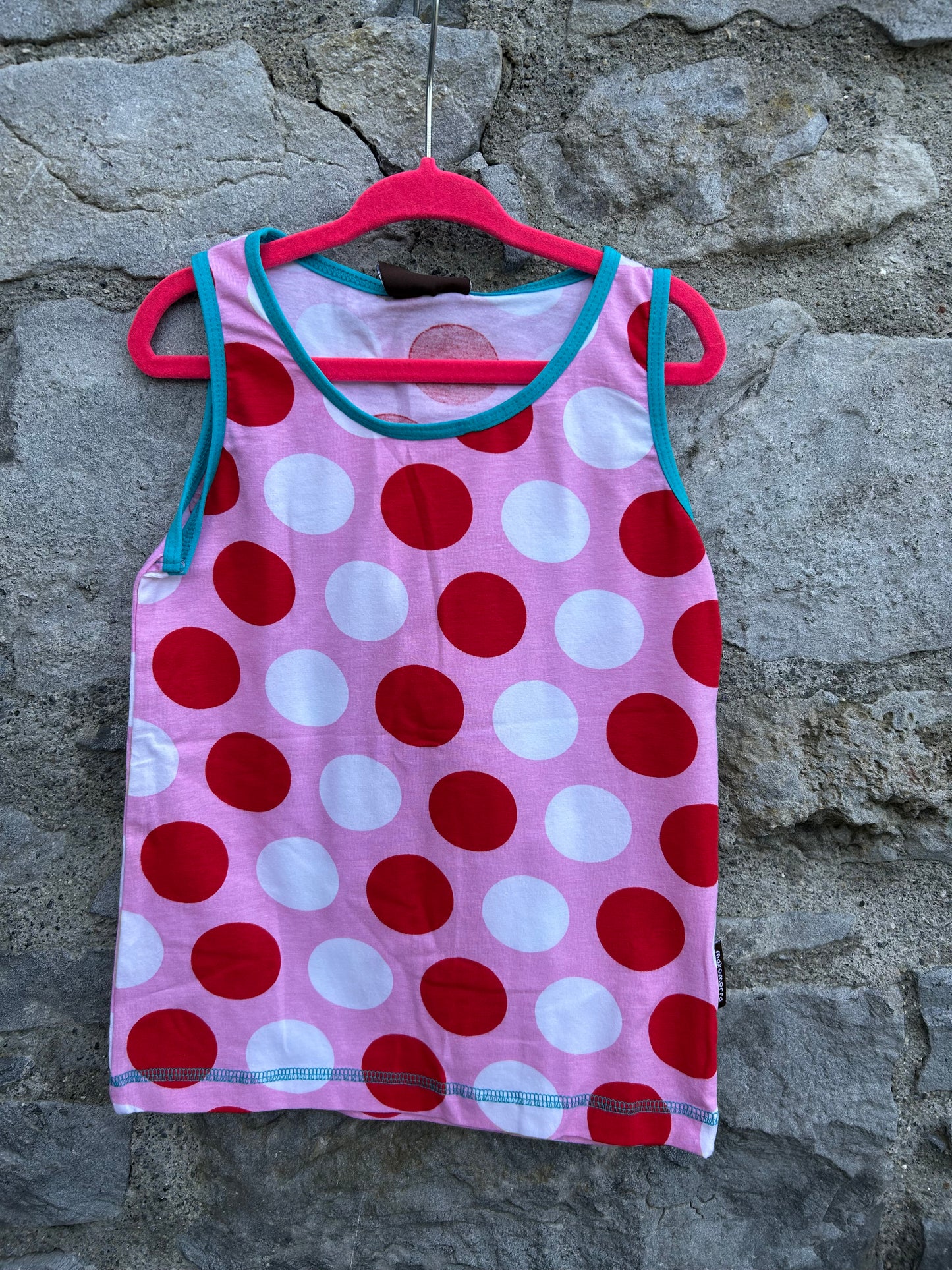 Mega dots pink tank top 5-6y (110-116cm)