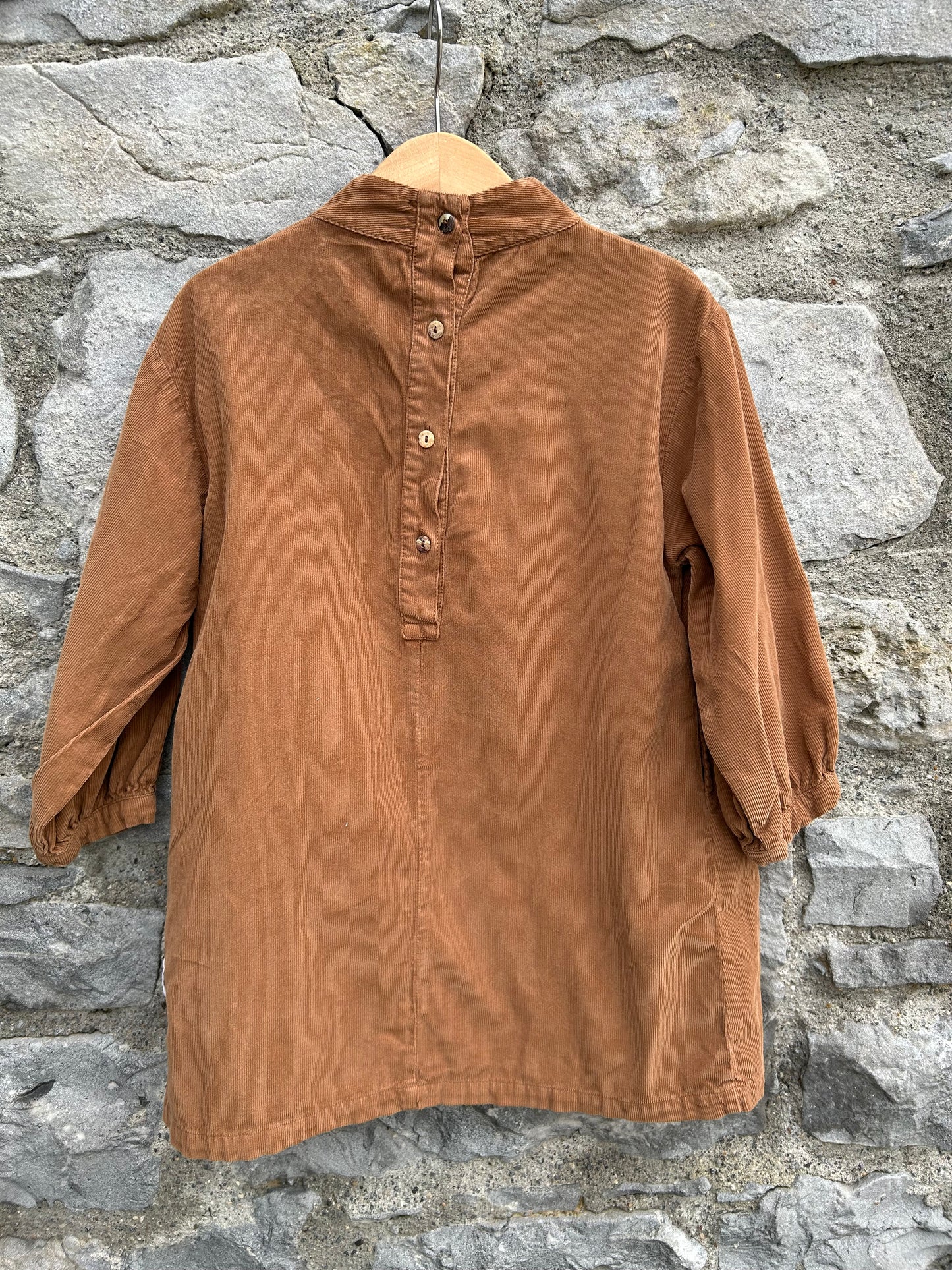 Brown cord dress 3y (98cm)