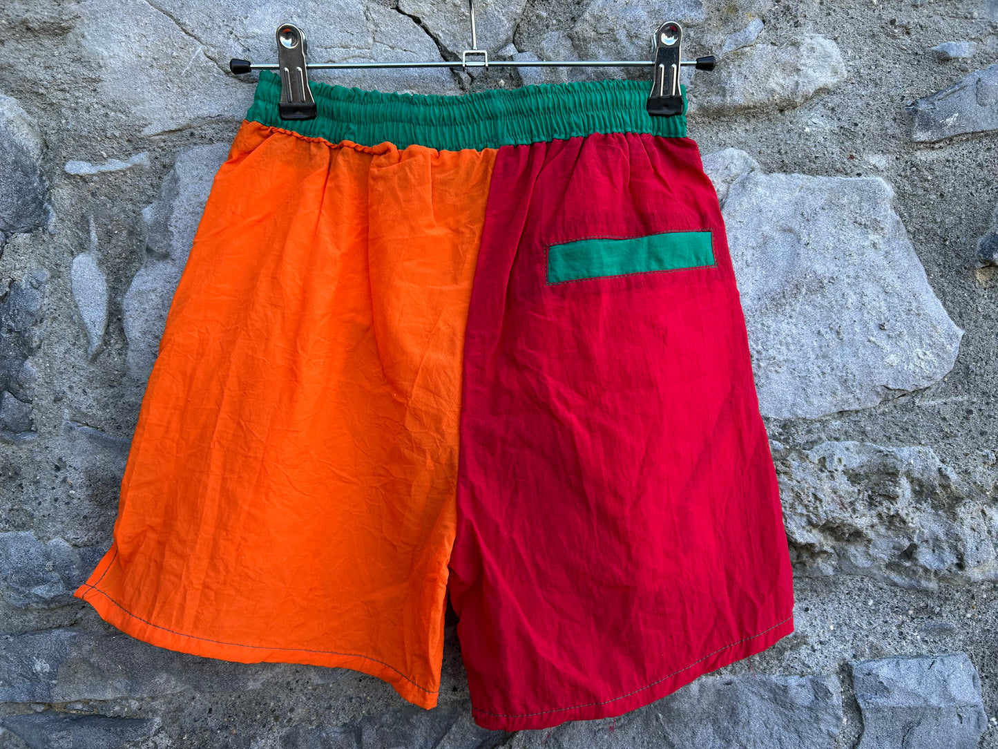80s Red&orange shorts 9-10y (134-140cm)