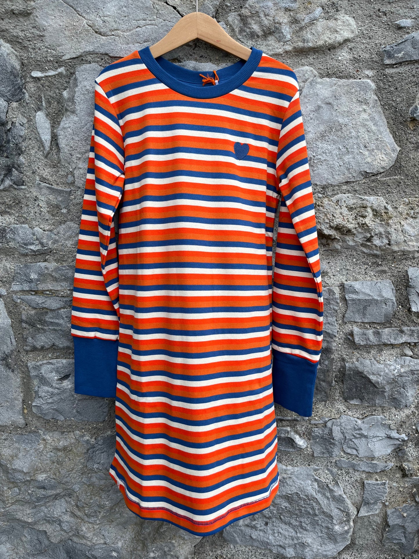 True Blue Retro Stripes School Dress 8y (128cm)