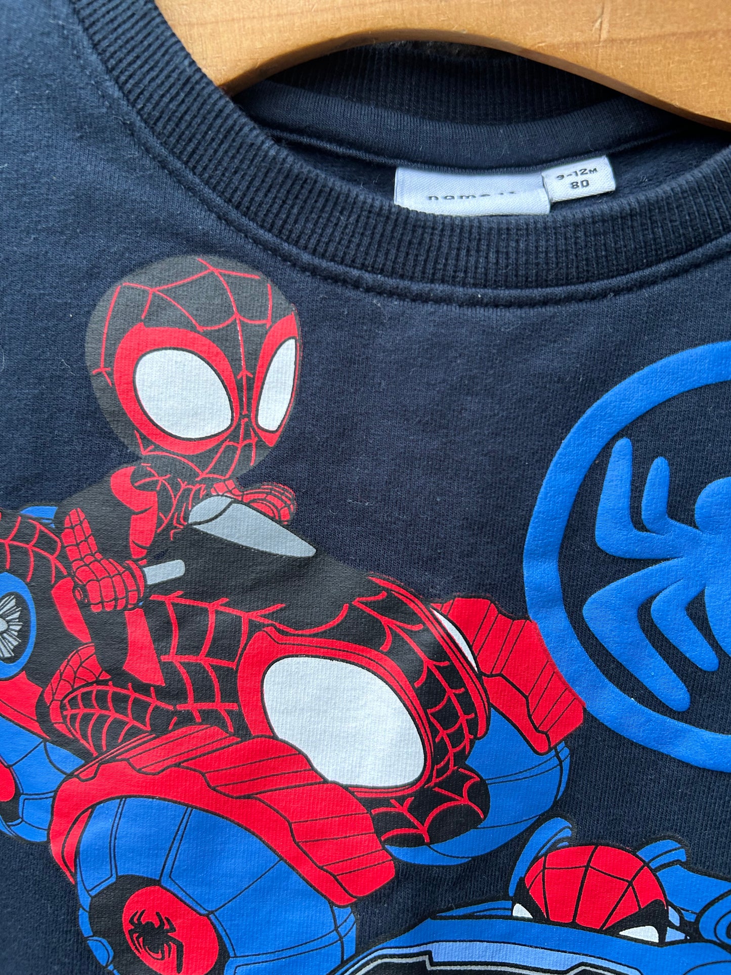 Spiderman navy sweatshirt 9-12m (74-80cm)