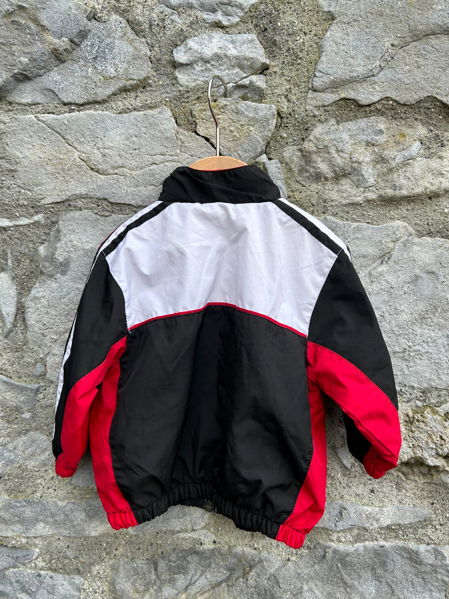 90s Black&white sport jacket 9-12m (74-80cm)