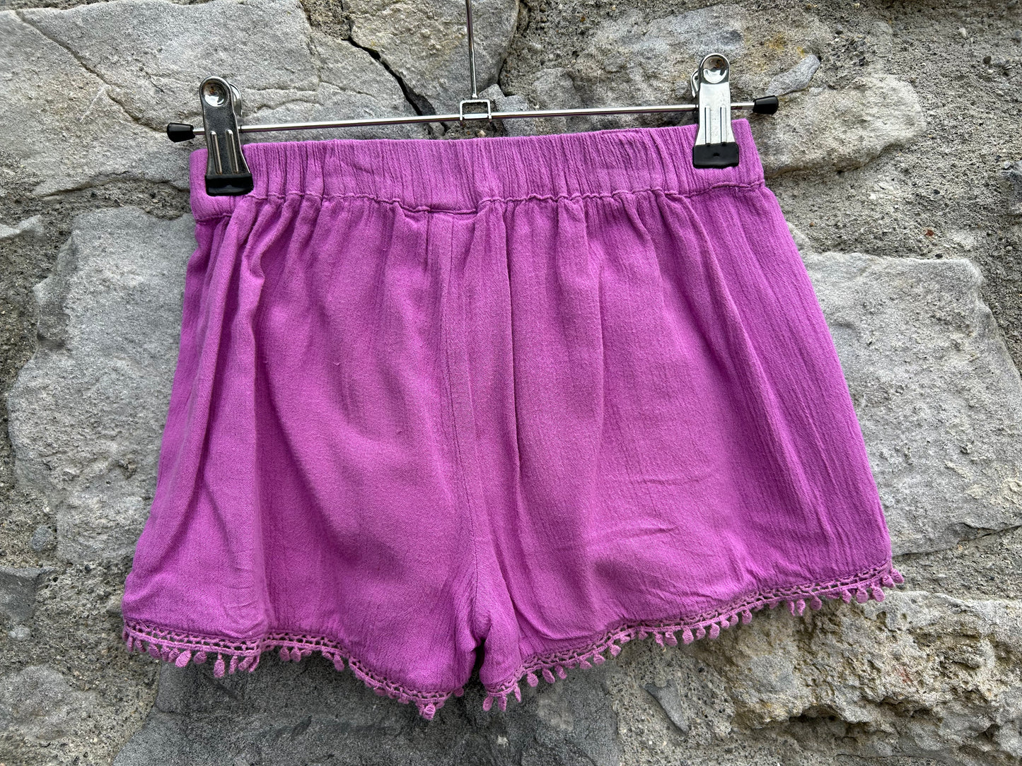 Purple paper bag shorts 5y (110cm)