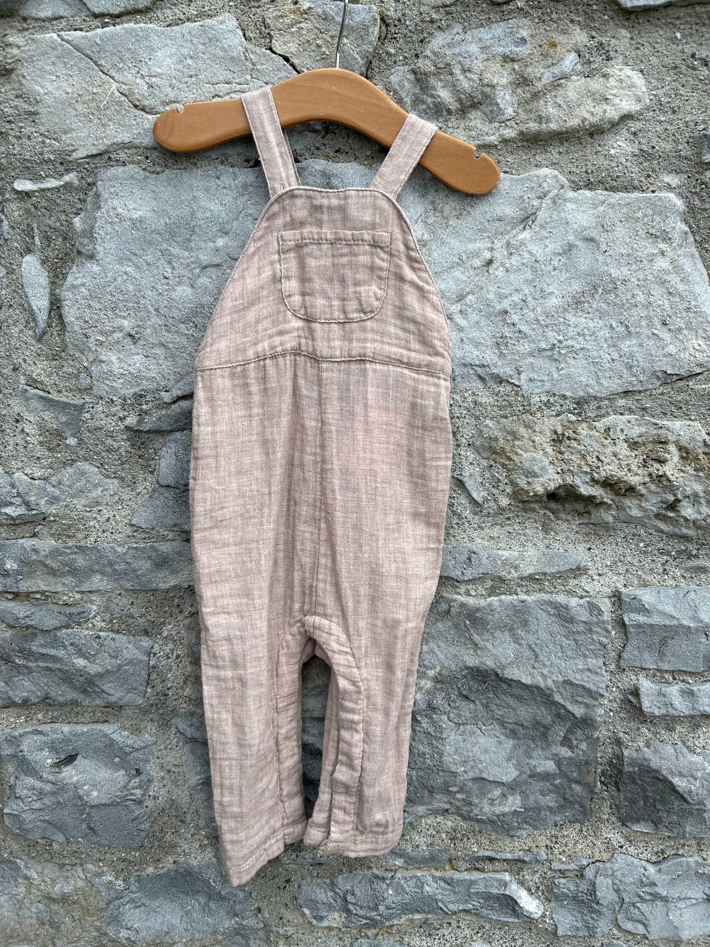 Beige dungarees 6-9m (68-74cm)