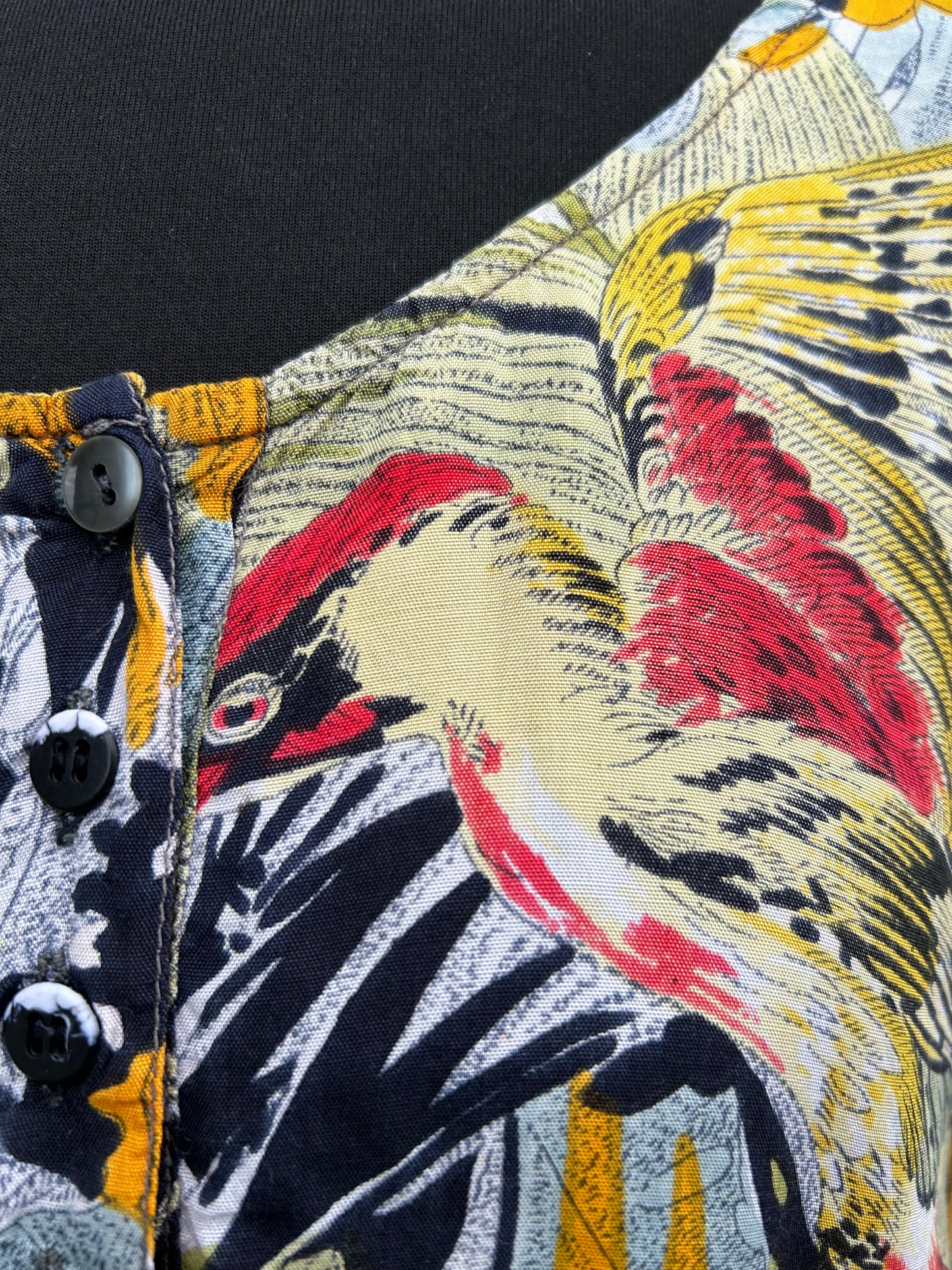 80s jungle print top uk 12