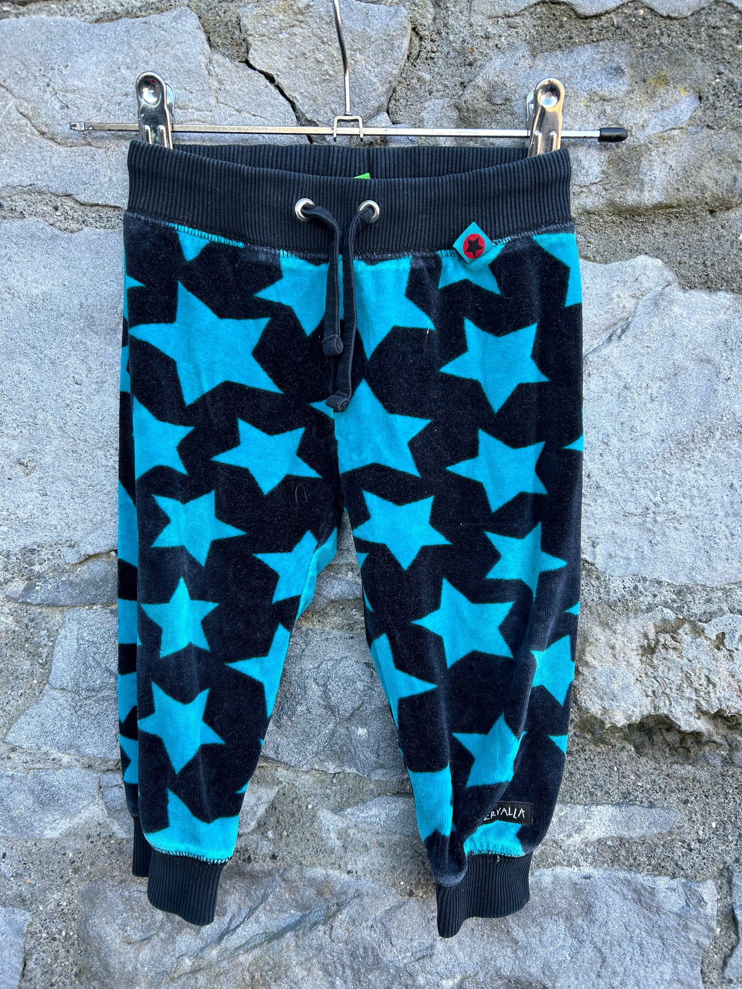 Blue stars velour pants 9-12m (74-80cm)