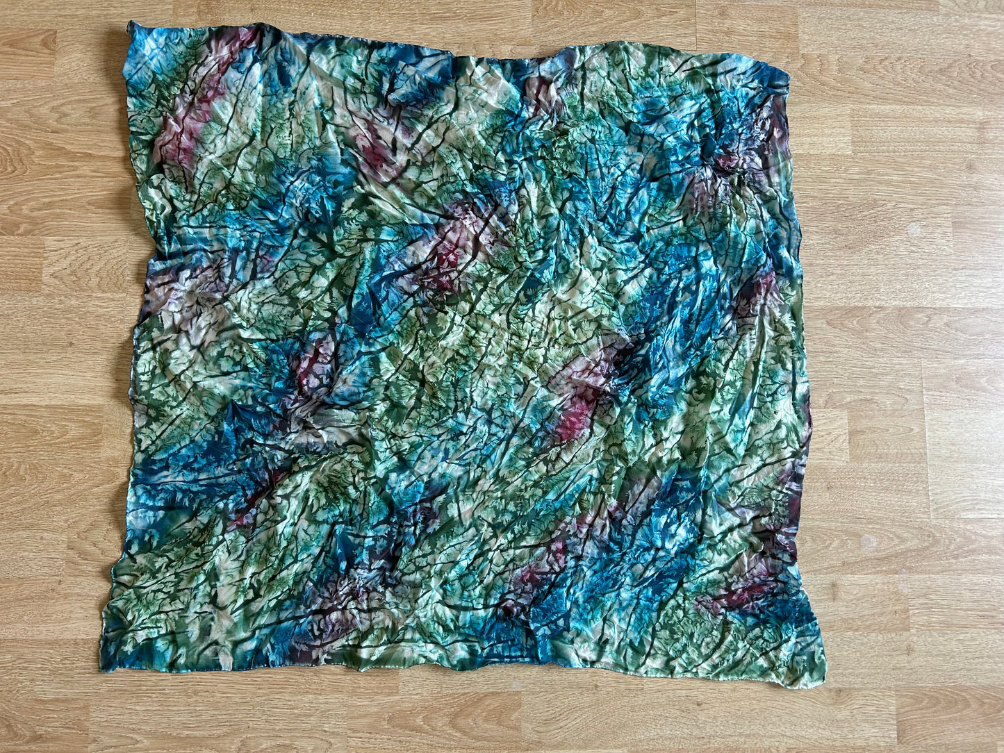 Blue&green abstract scarf