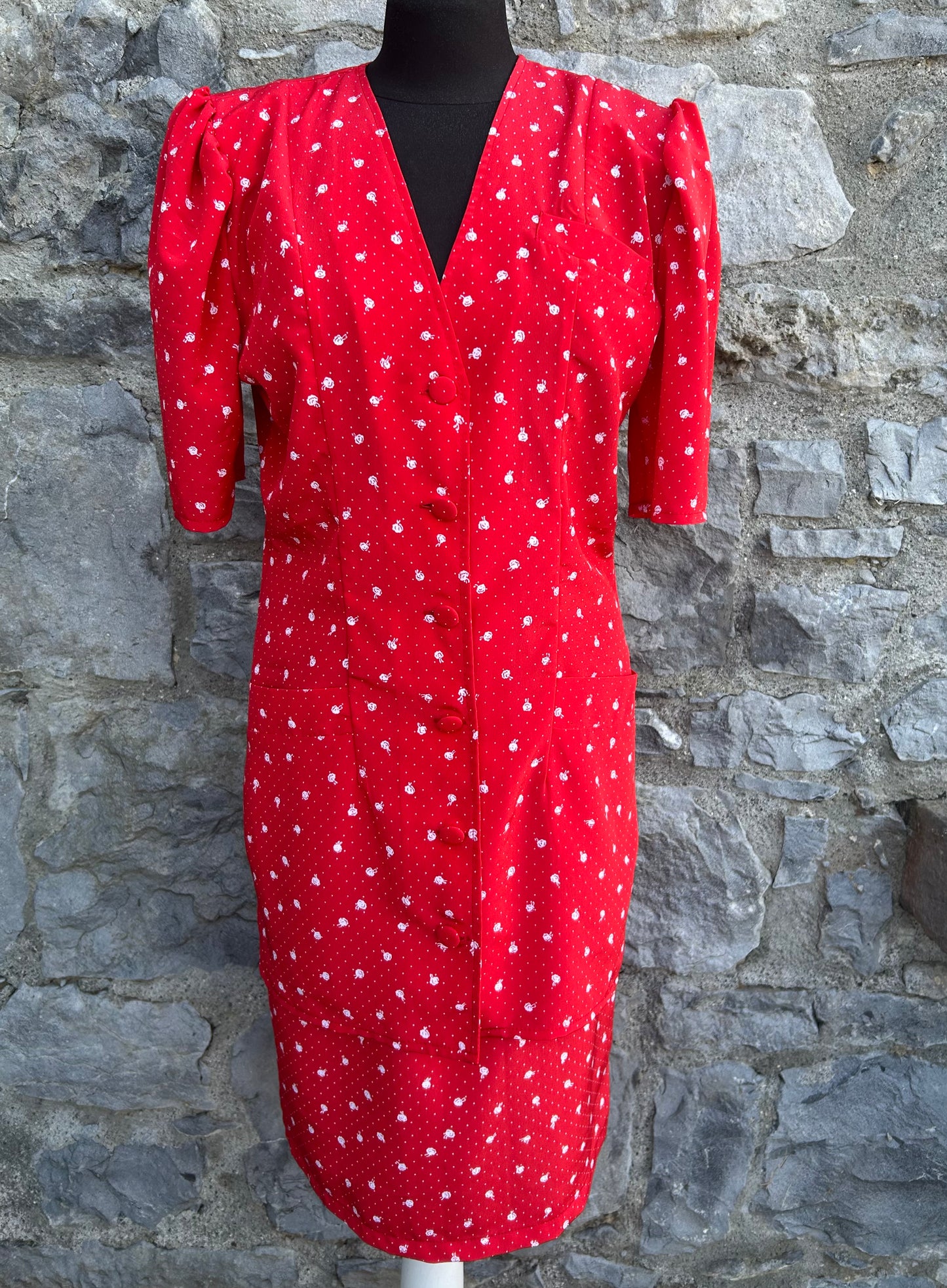 80s red suit uk 6