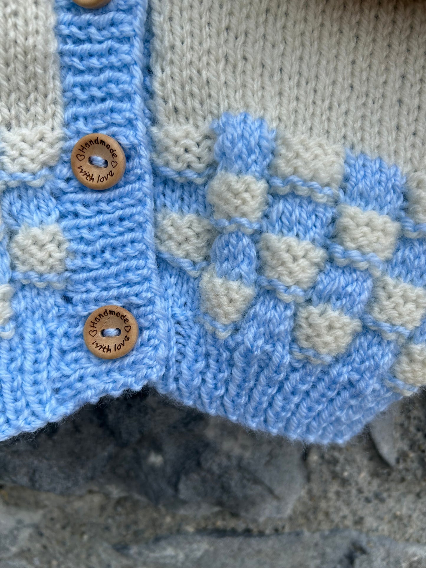 Blue&ivory cardigan 3m (62cm)