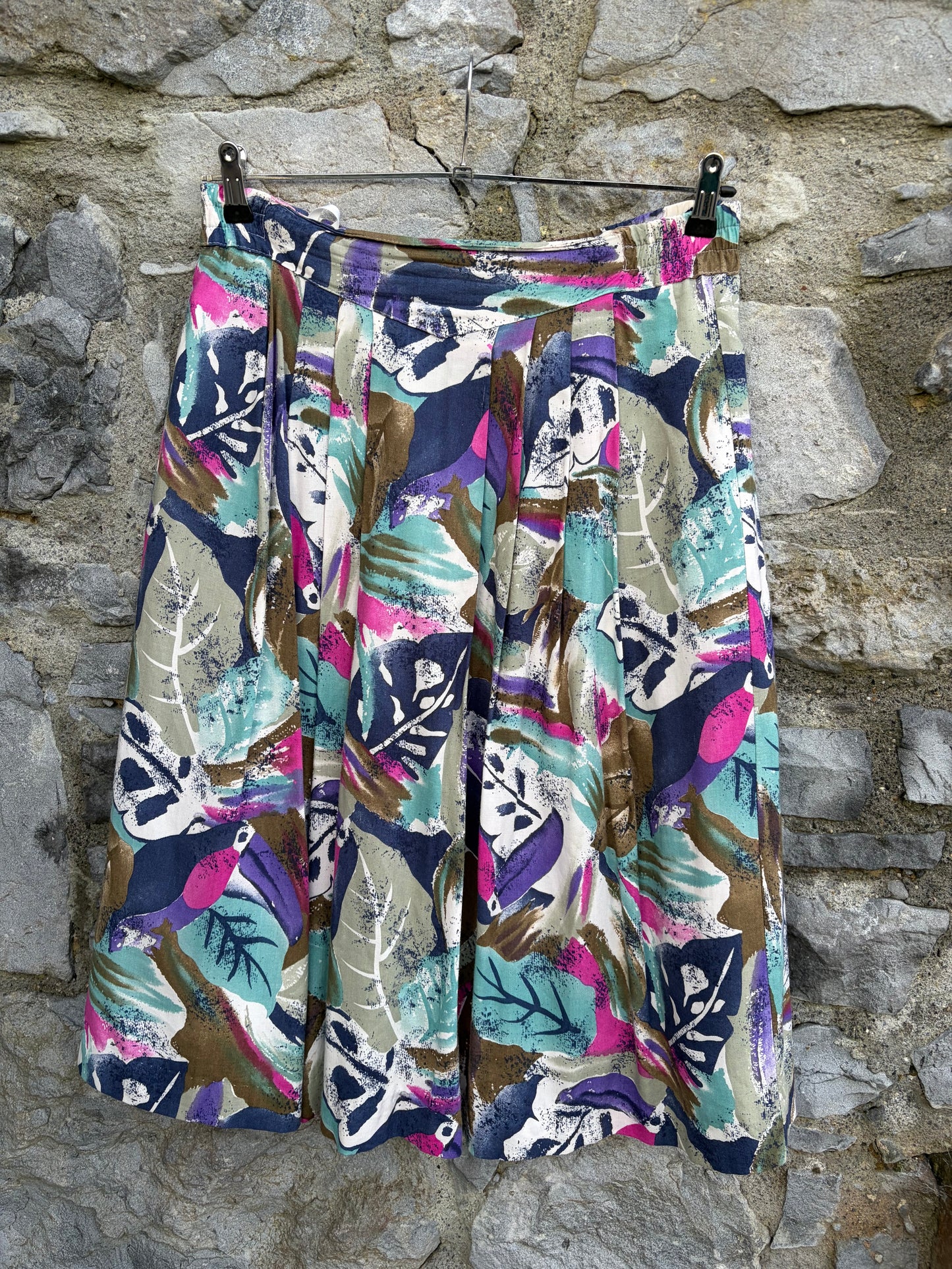 80s colourful abstract skirt uk 14