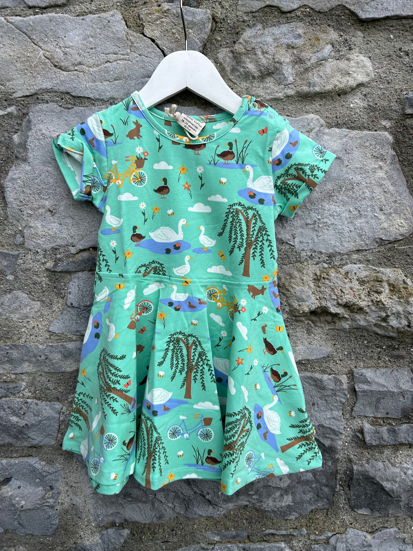 Green pond skater dress 18-24m (86-92cm)