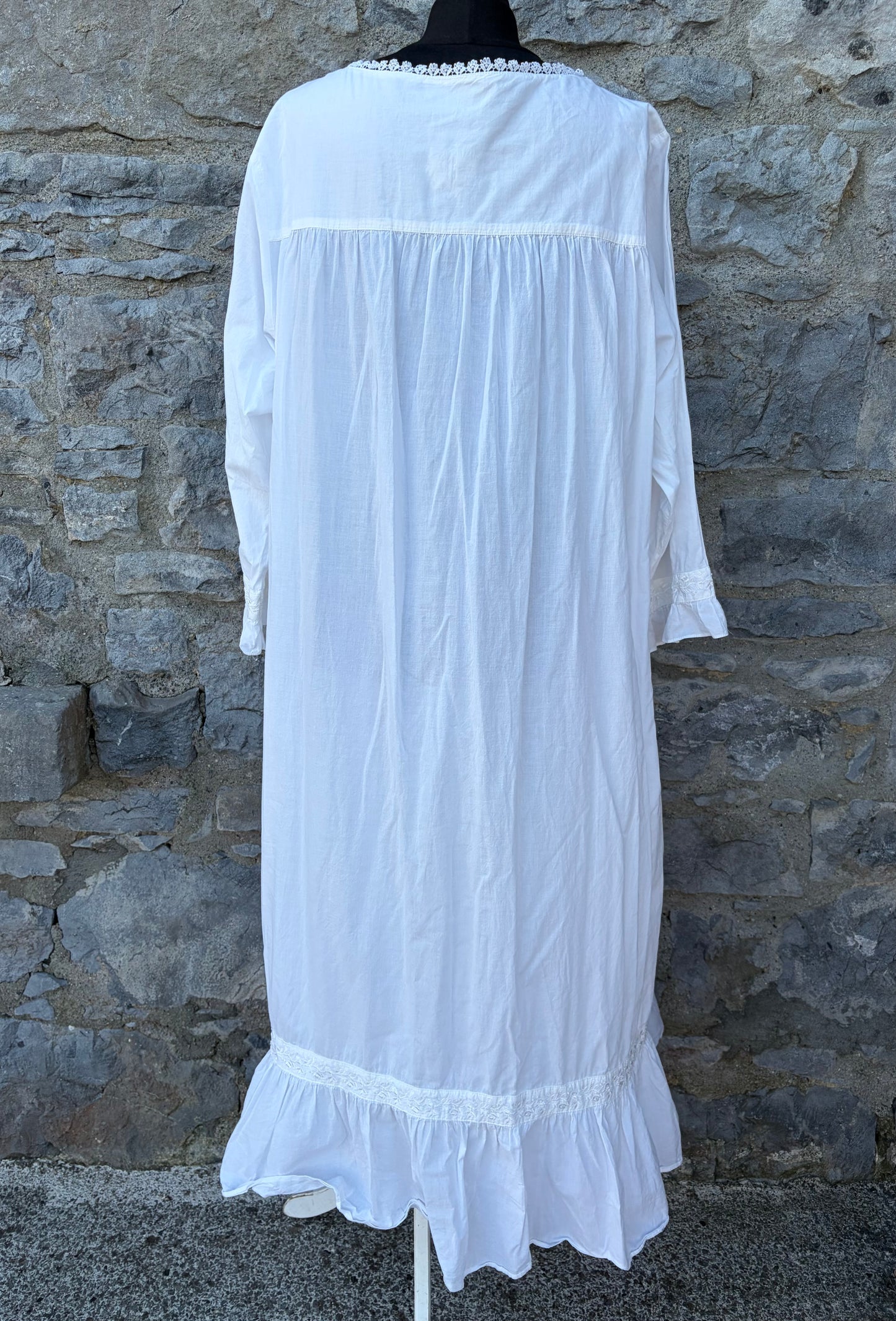 80s white night gown uk 14-16