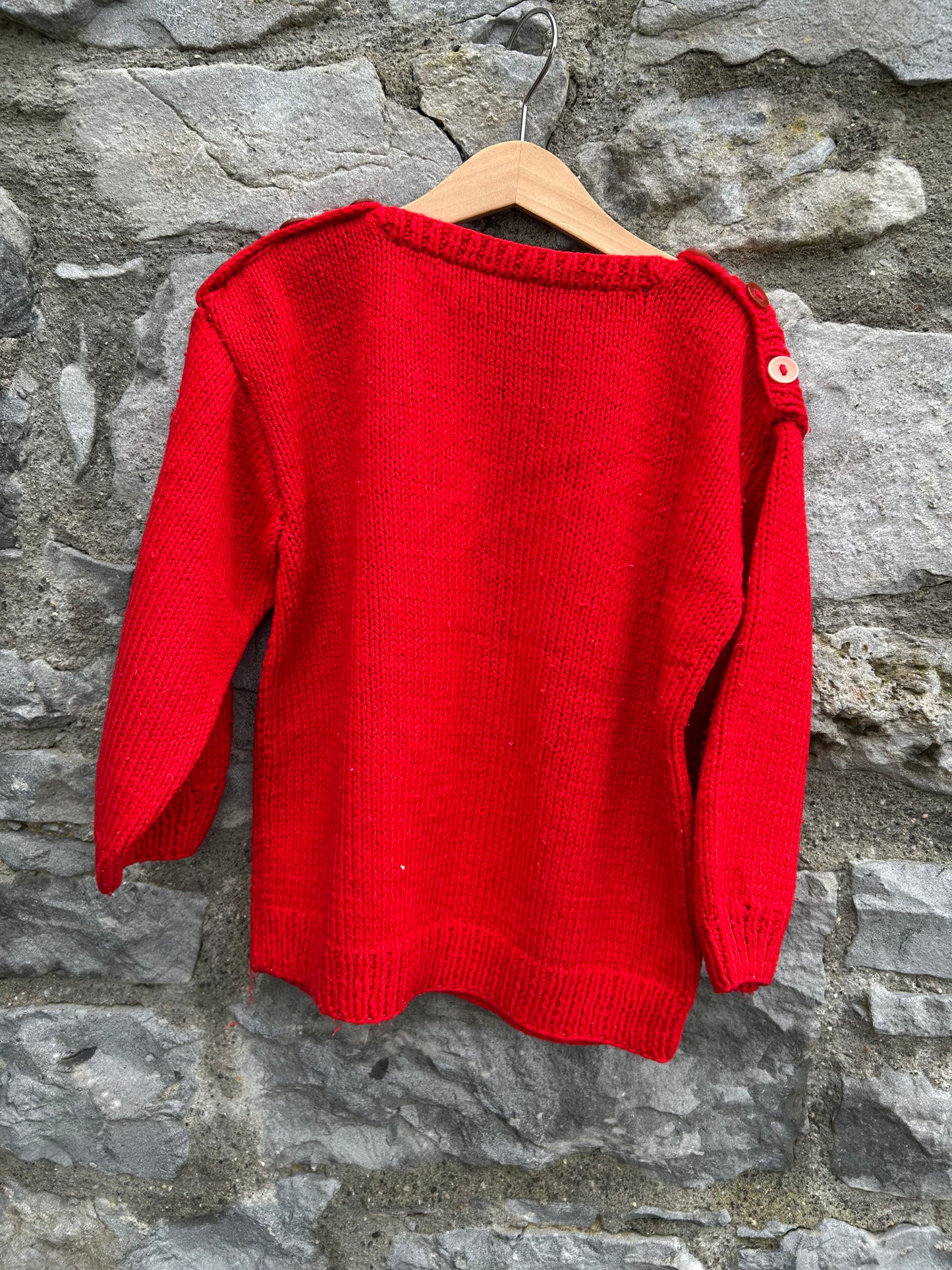 Dog red jumper 6y (116cm)