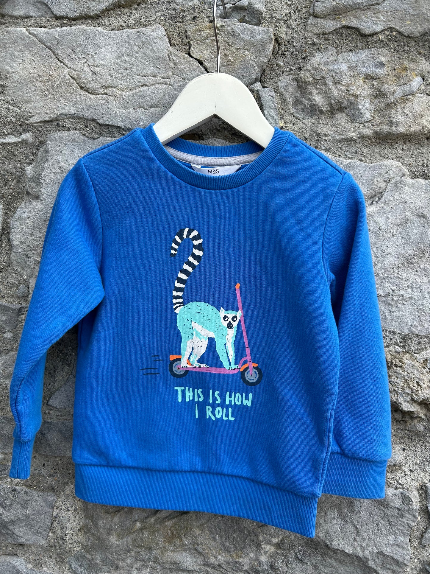 How I roll blue sweatshirt 2-3y (92-98cm)