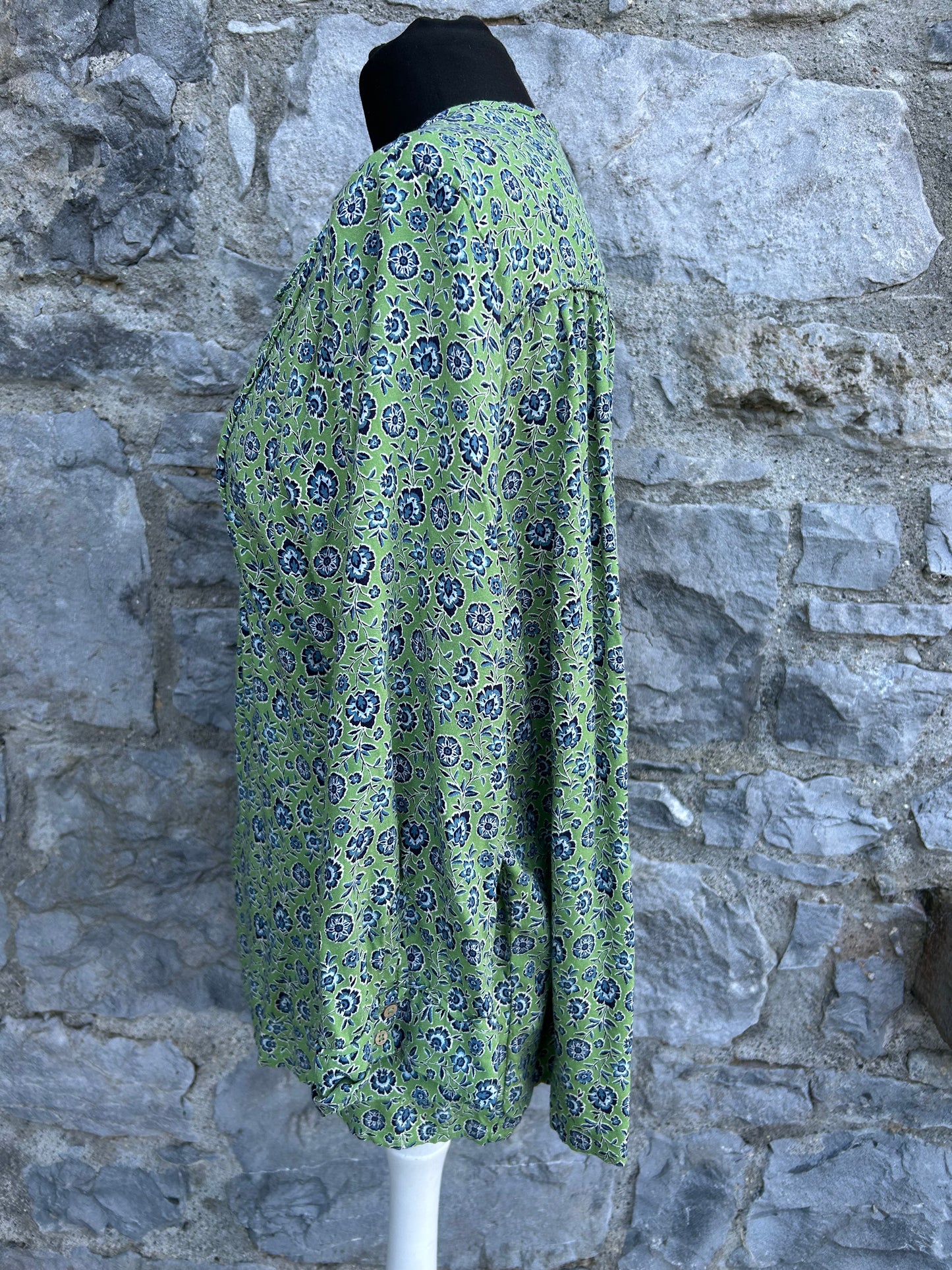 Elsie green floral Blouse uk 16
