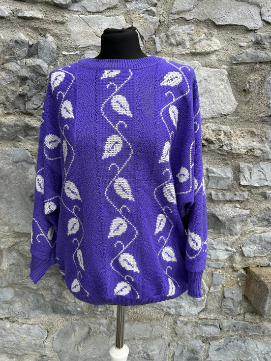 80s leaves purple jumper uk 12-14