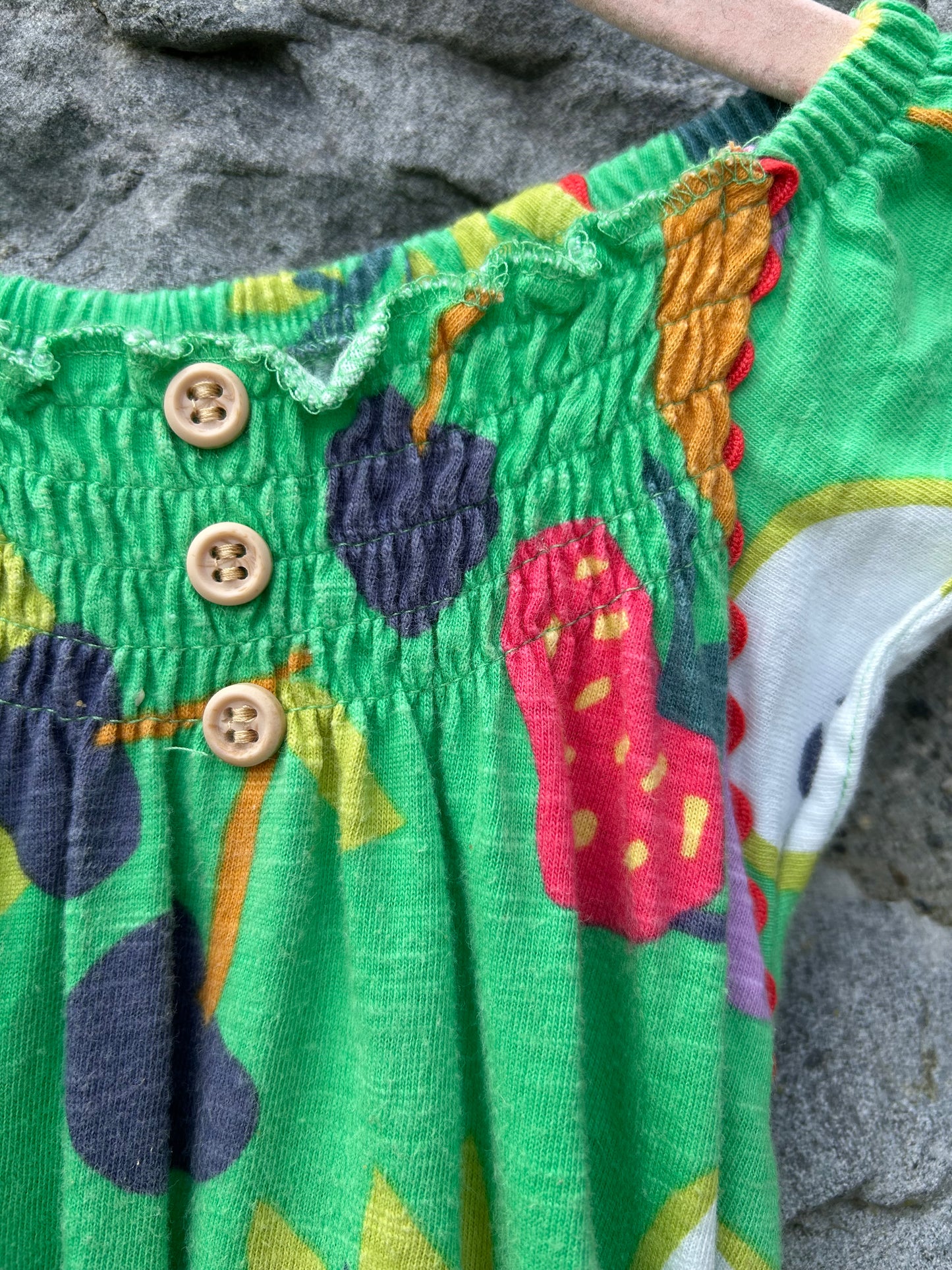 Fruit green dungarees 18-24m (86-92cm)