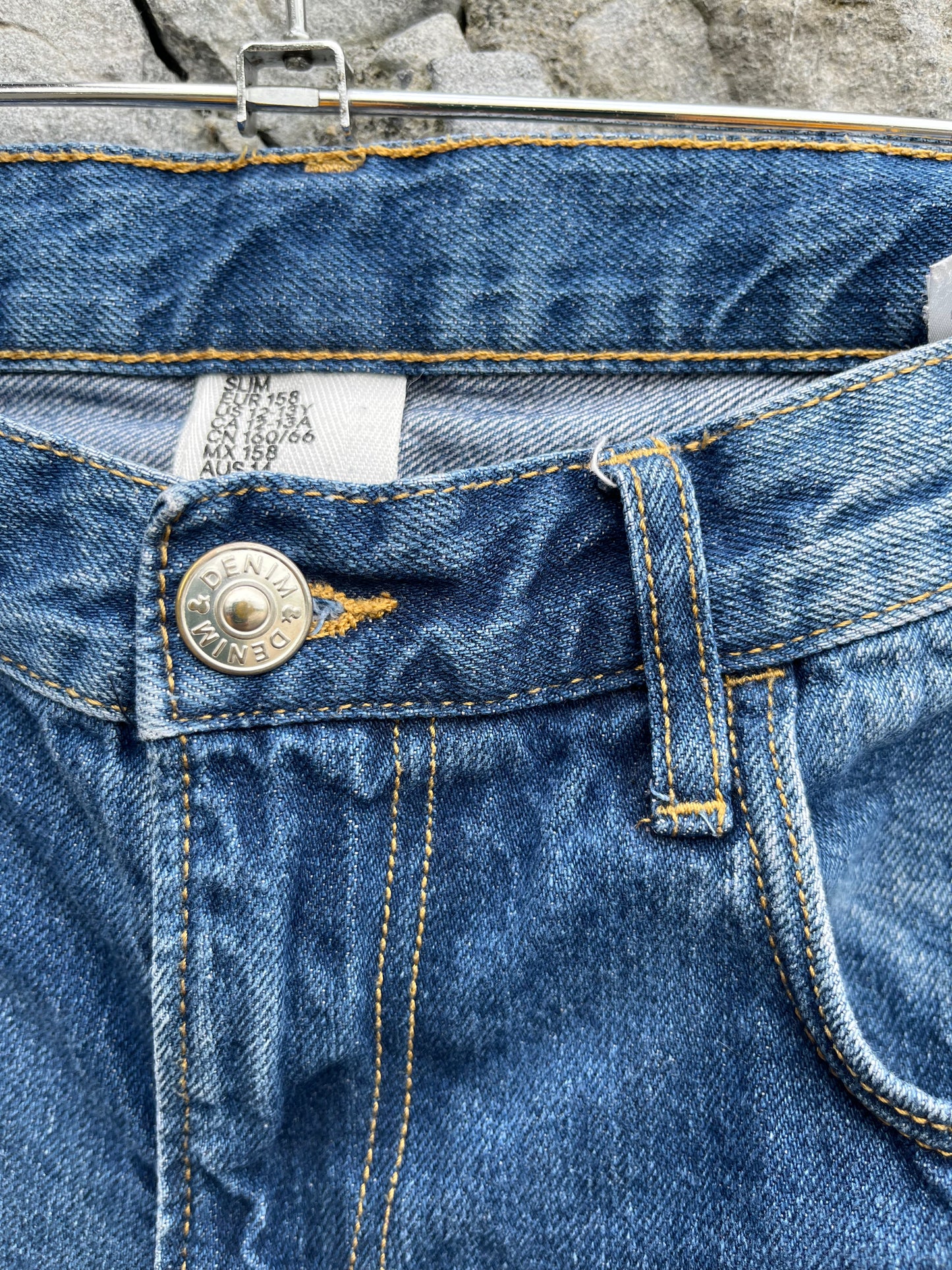 Blue straight leg jeans 12-13y (152-158cm)