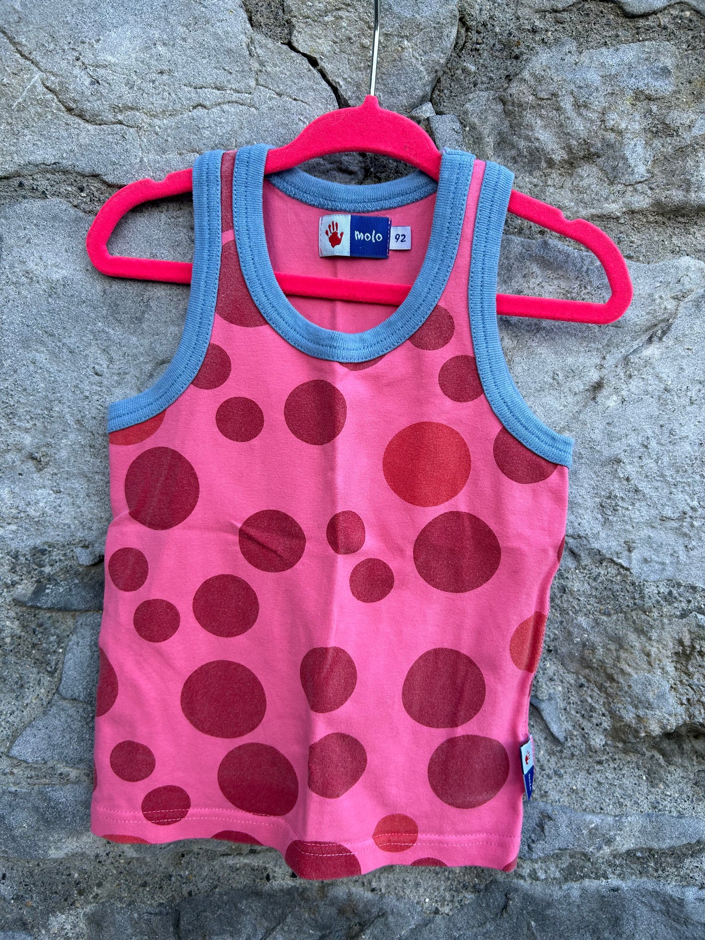 Pink Mega dots tank top 18m (86cm)