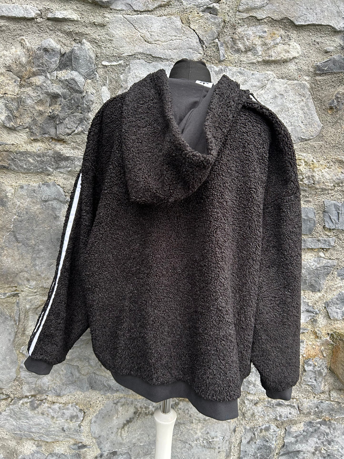 Adidas fleece zip-up charcoal hoodie uk 12-14