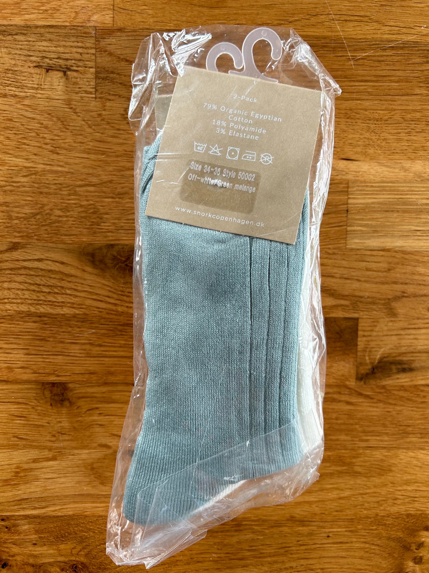 2 pack socks white&green uk 1-3 (eu 34-36)