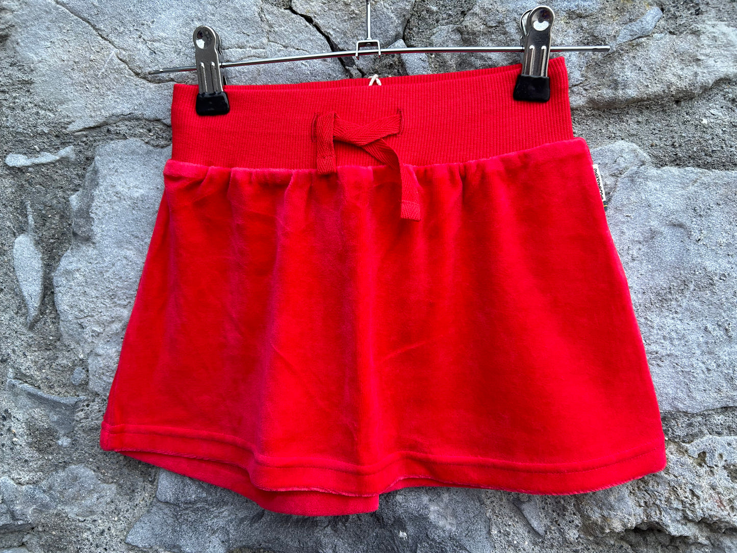 Red velour skirt 2-3y (92-98cm)