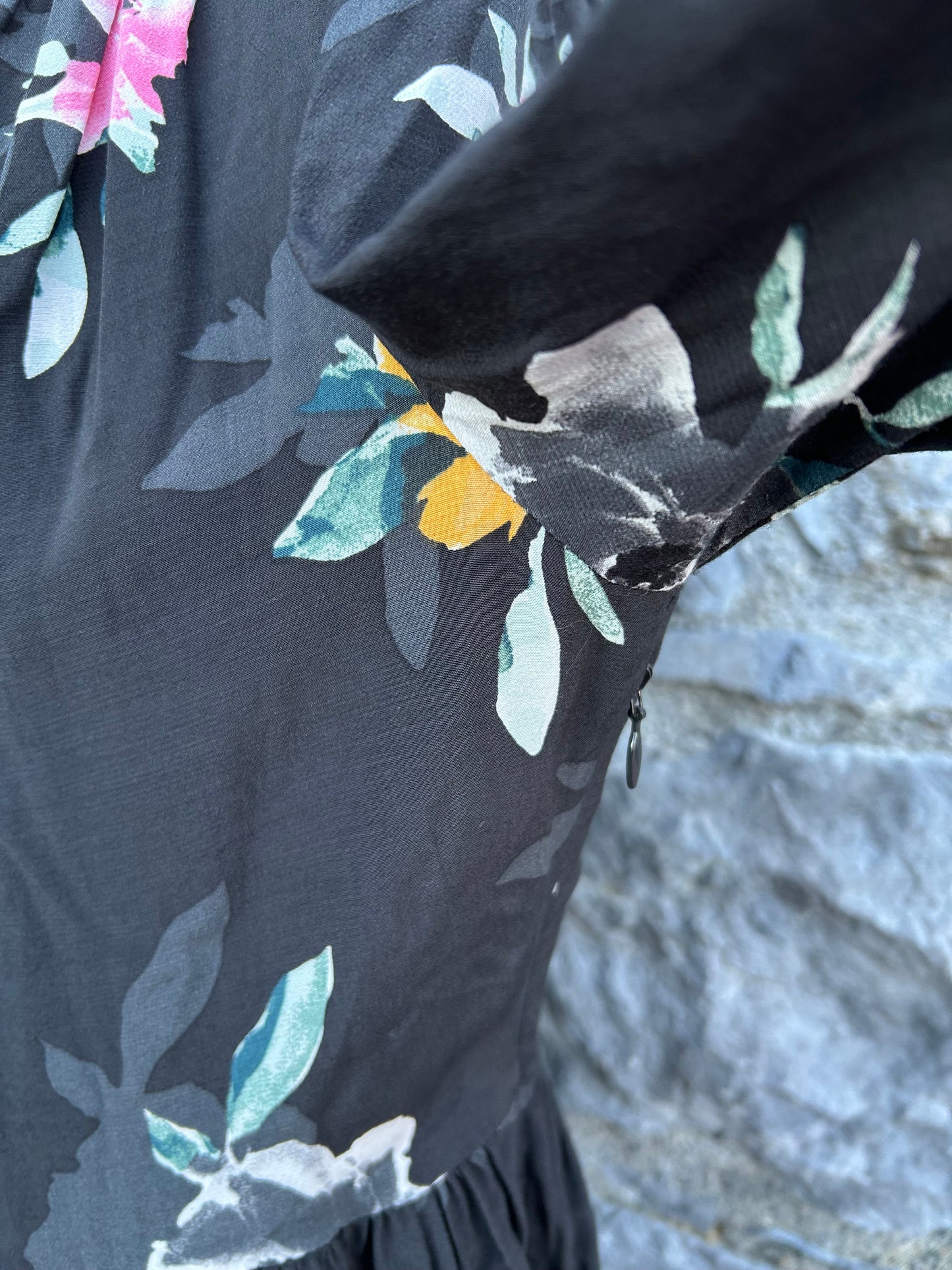 Black floral dress uk 14