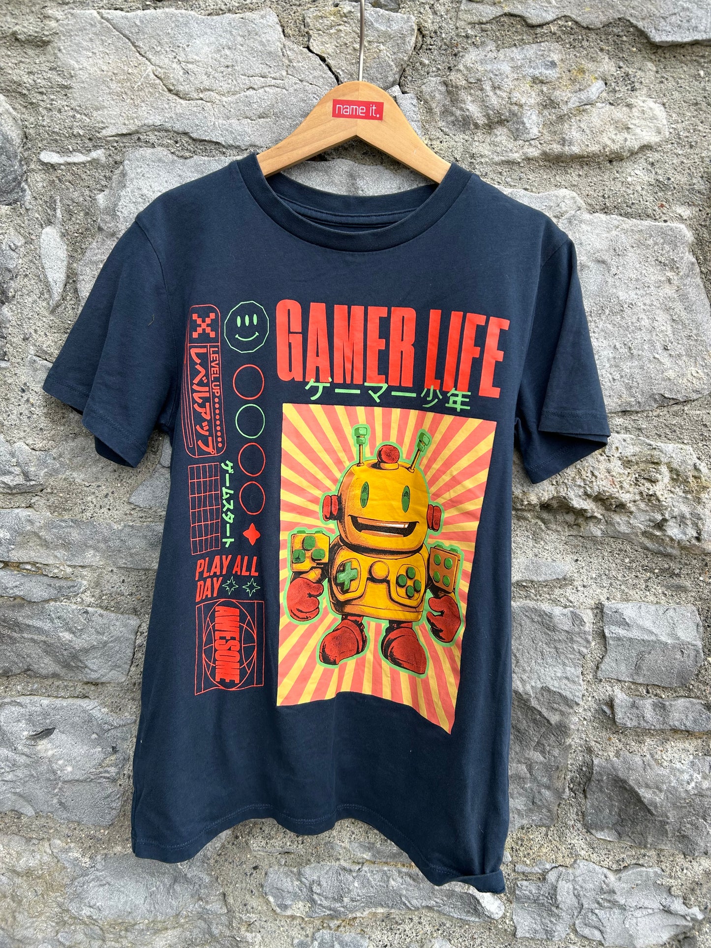 Gamer navy T-shirt 10-11y (140-146cm)