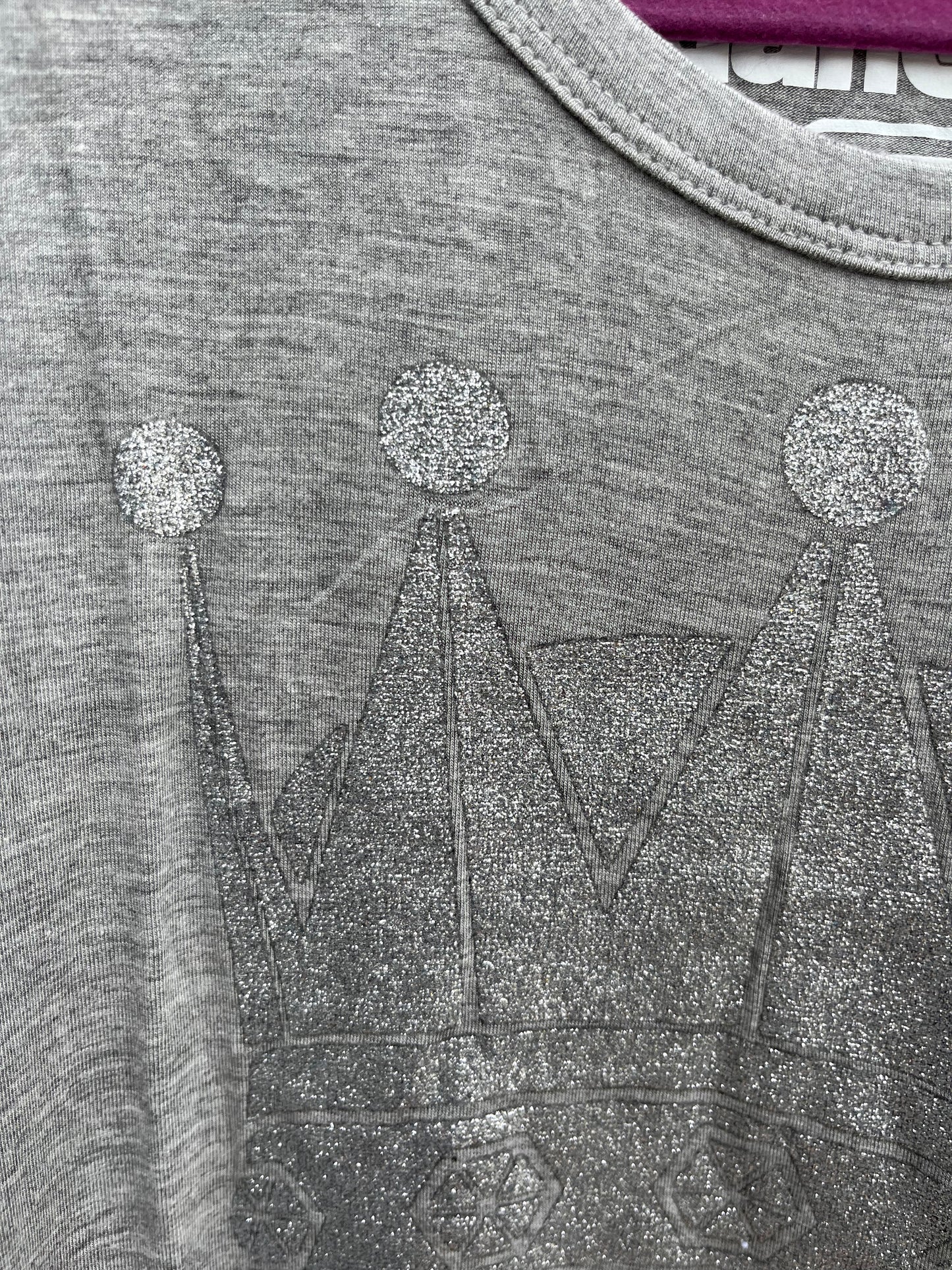 Glitter crown grey top 12y (152cm)