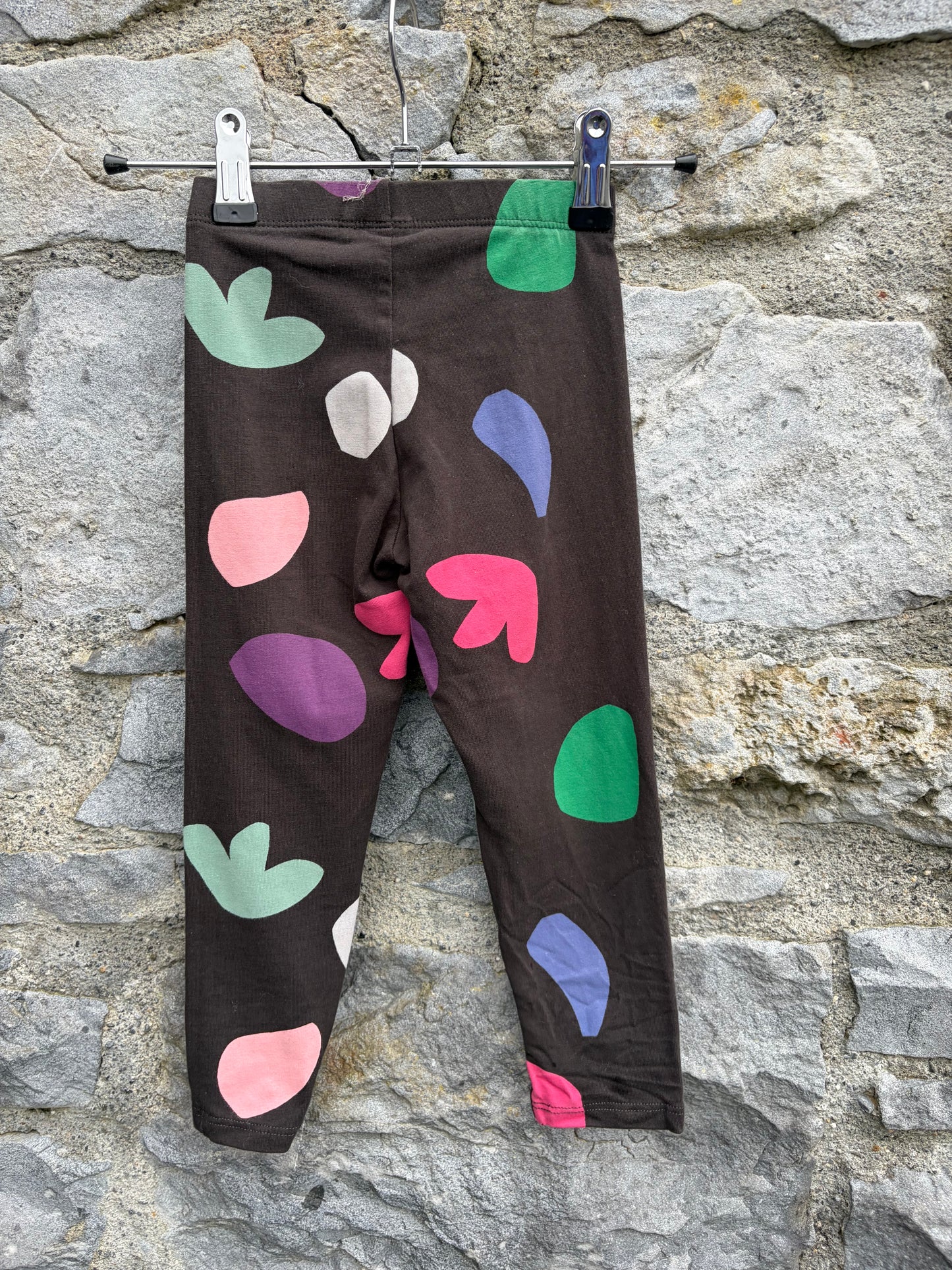 Brown abstract leggings 2-3y (92-98cm)