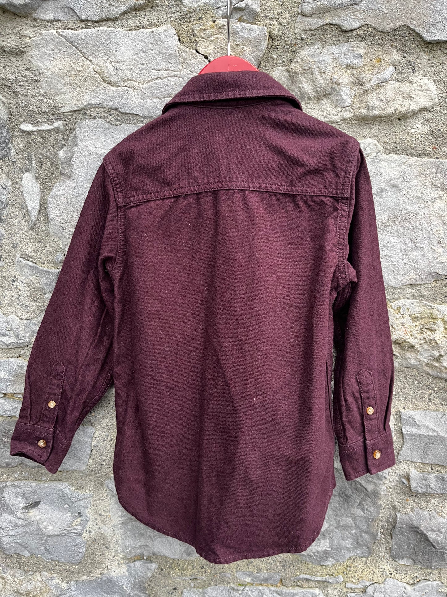 Maroon denim shirt 5-6y (110-116cm)