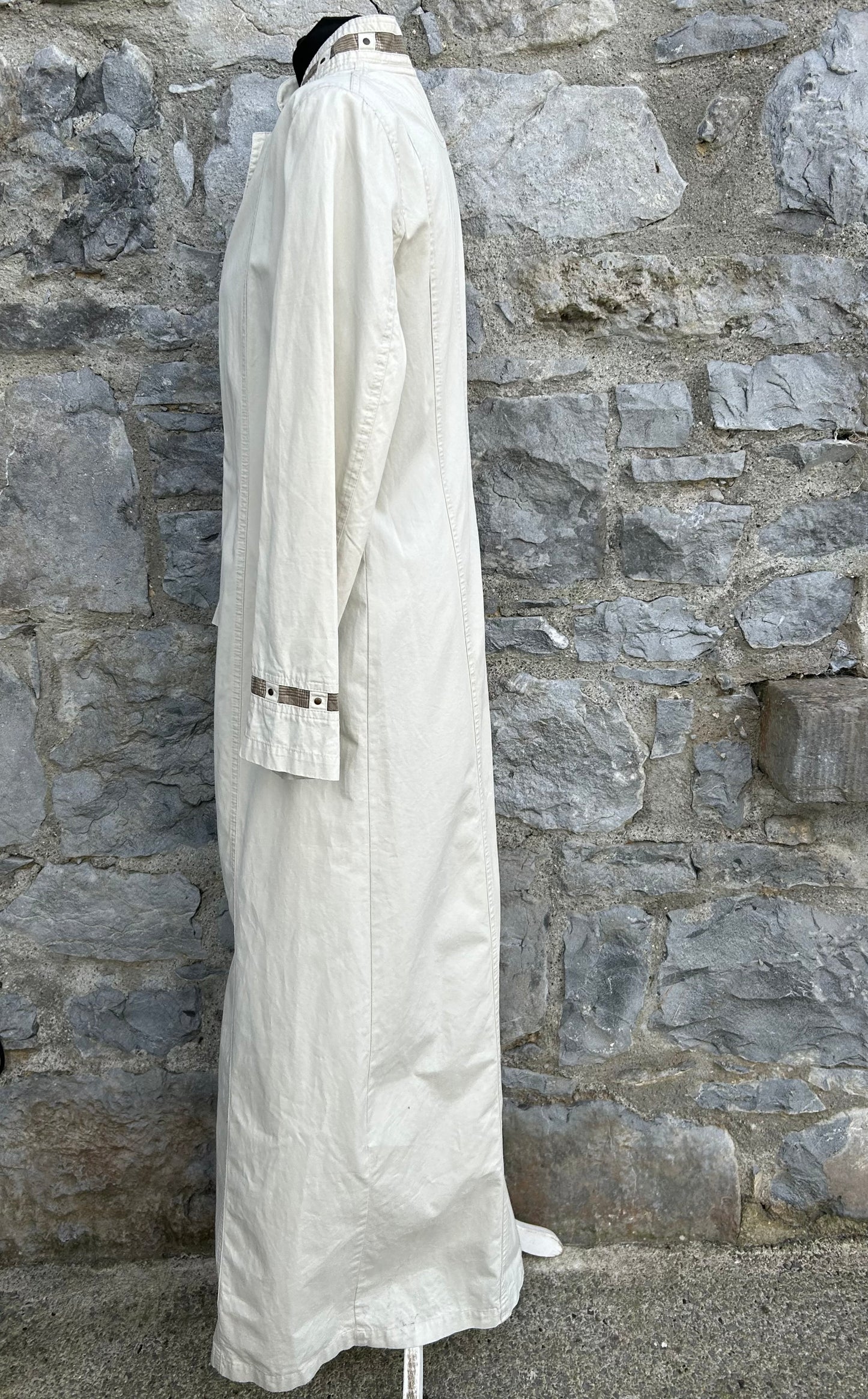 90s beige maxi coat uk 8-10