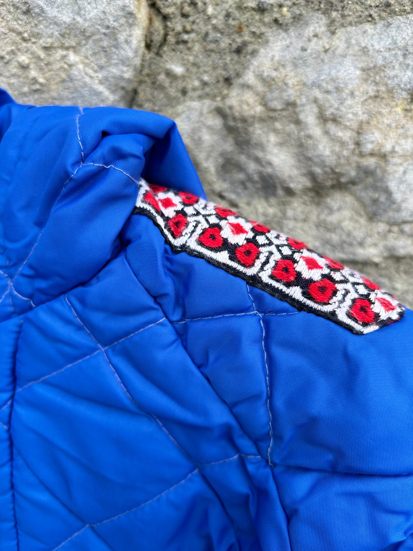 80s blue quilted jacket 6-9m (68-74cm)