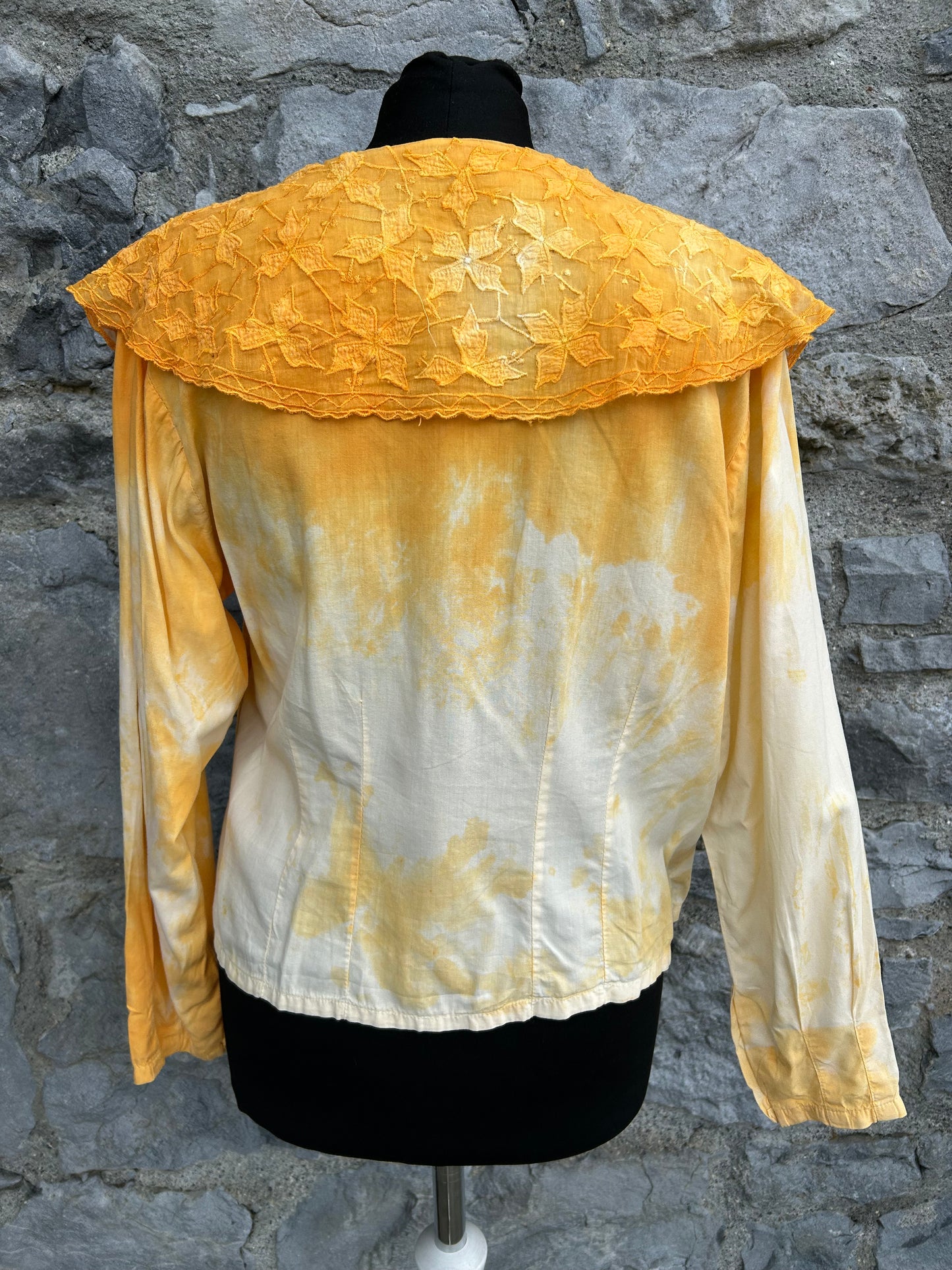 90s yellow ombré blouse uk 12