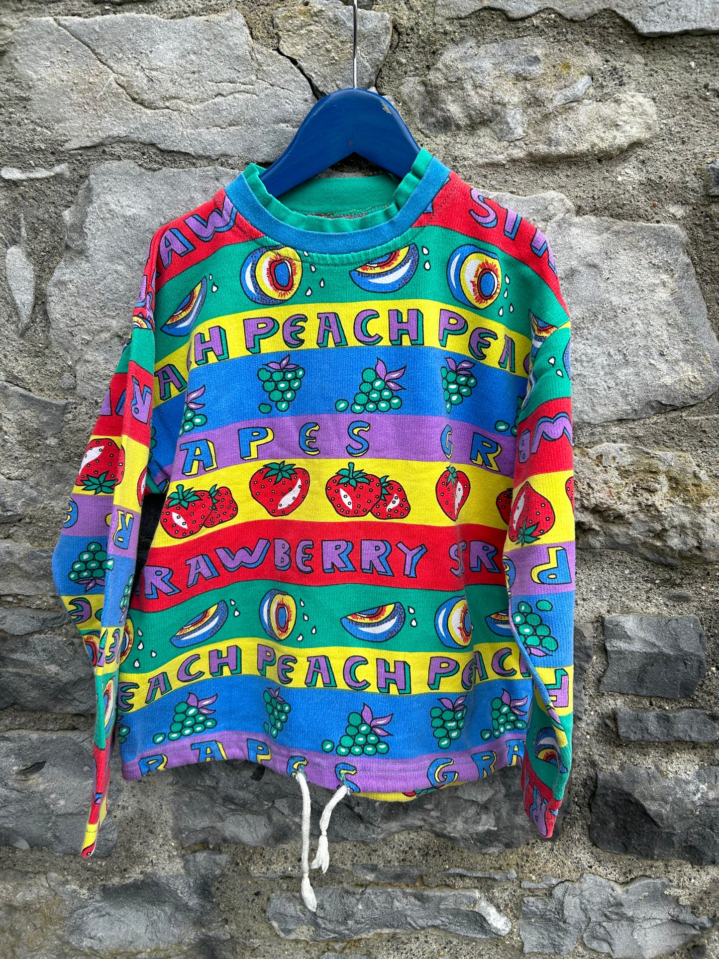 80s rainbow fruit sweatshirt 8-10y (128-140cm)