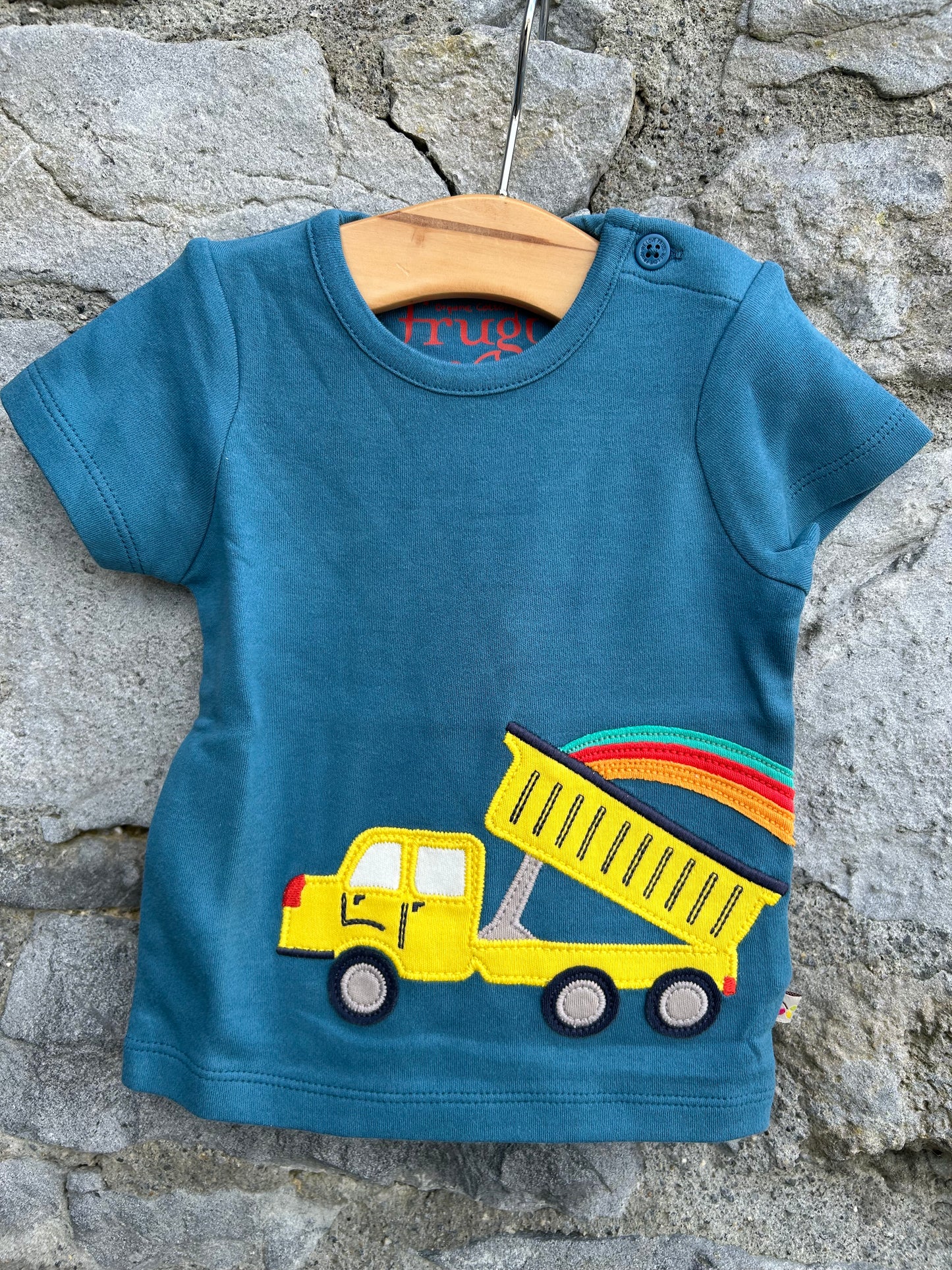 Rainbow truck blue T-shirt 3-6m (62-68cm)