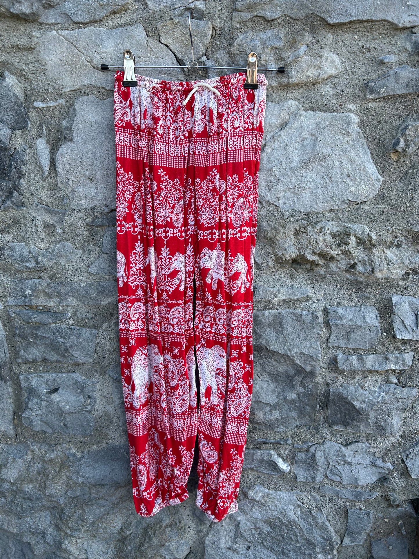Elephants red baggy pants 7-8y (122-128cm)