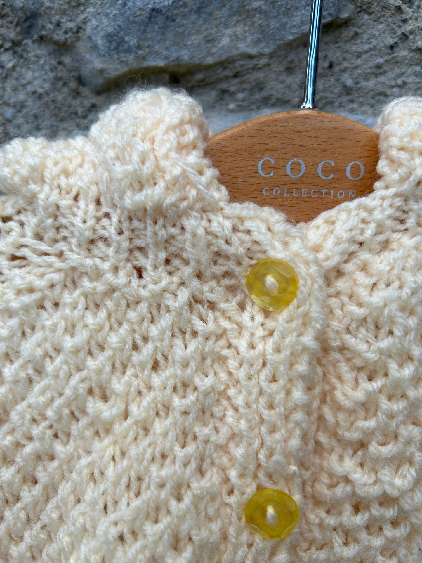 Cream hooded cardigan 6m (68cm)