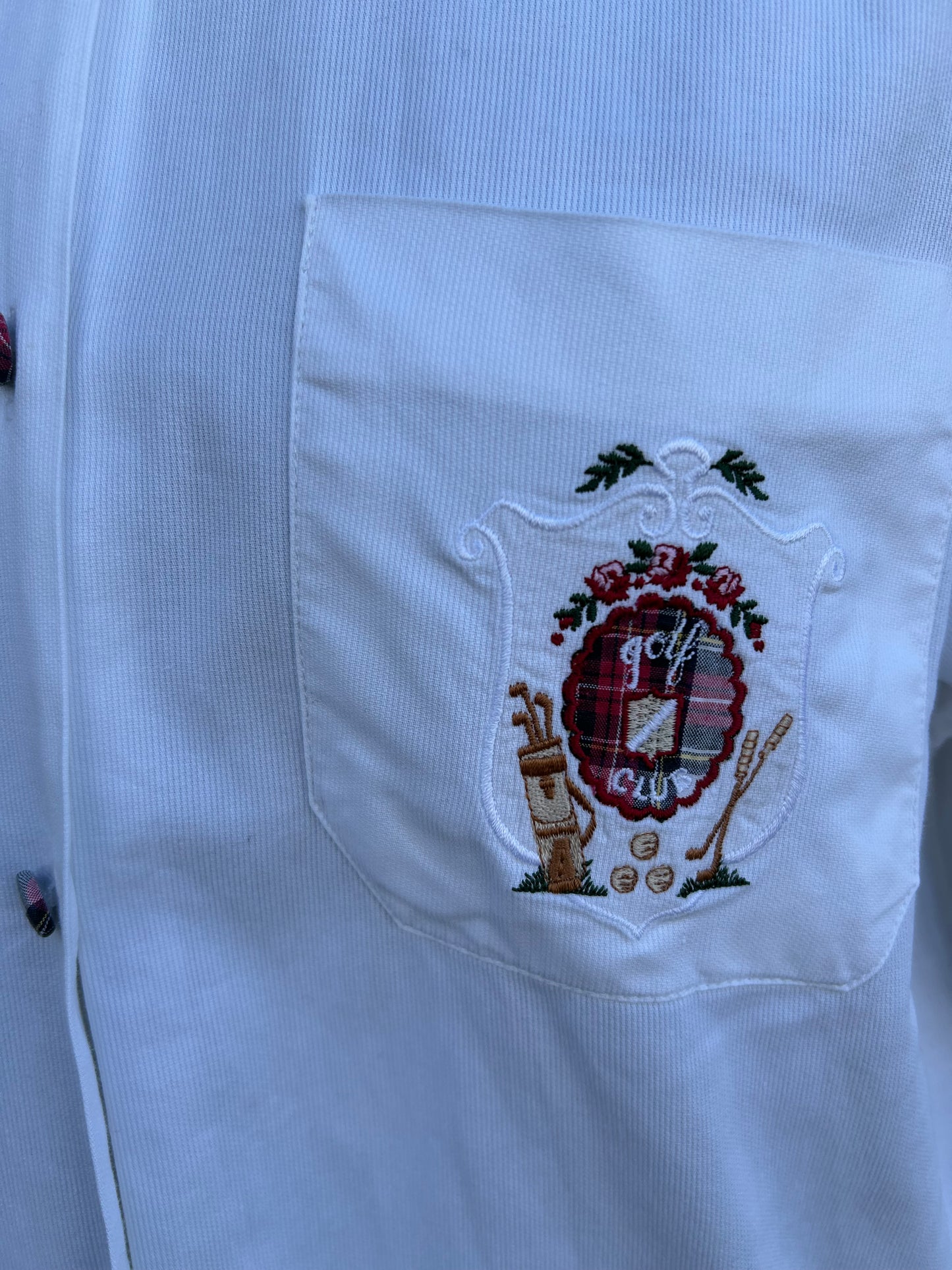 90s golf white shirt XS men