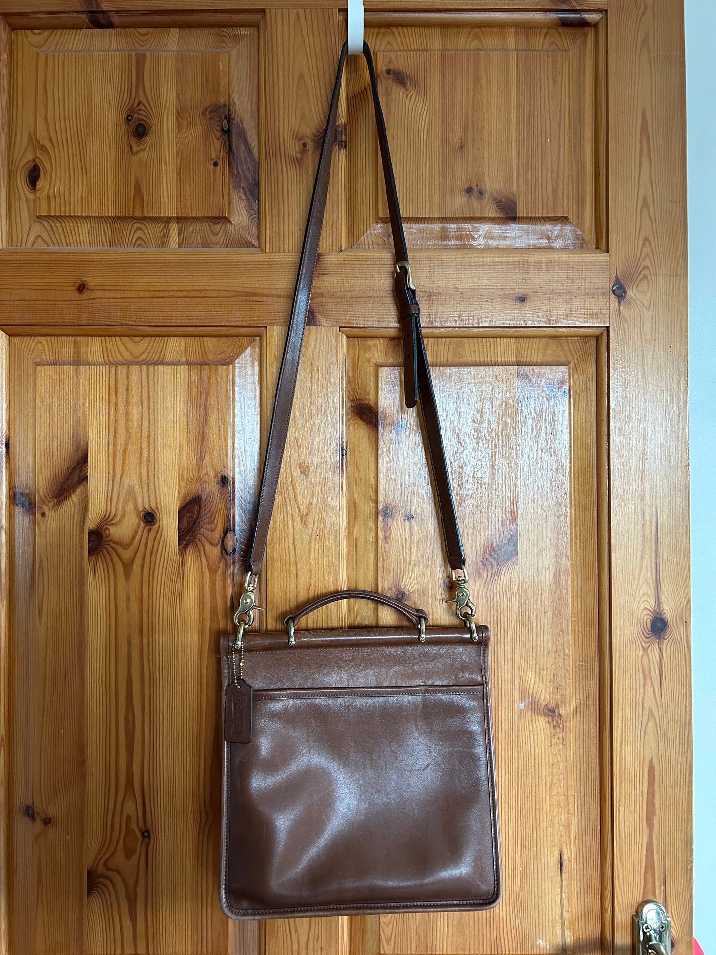 COACH Willis 9927 Brown leather crossbody bag