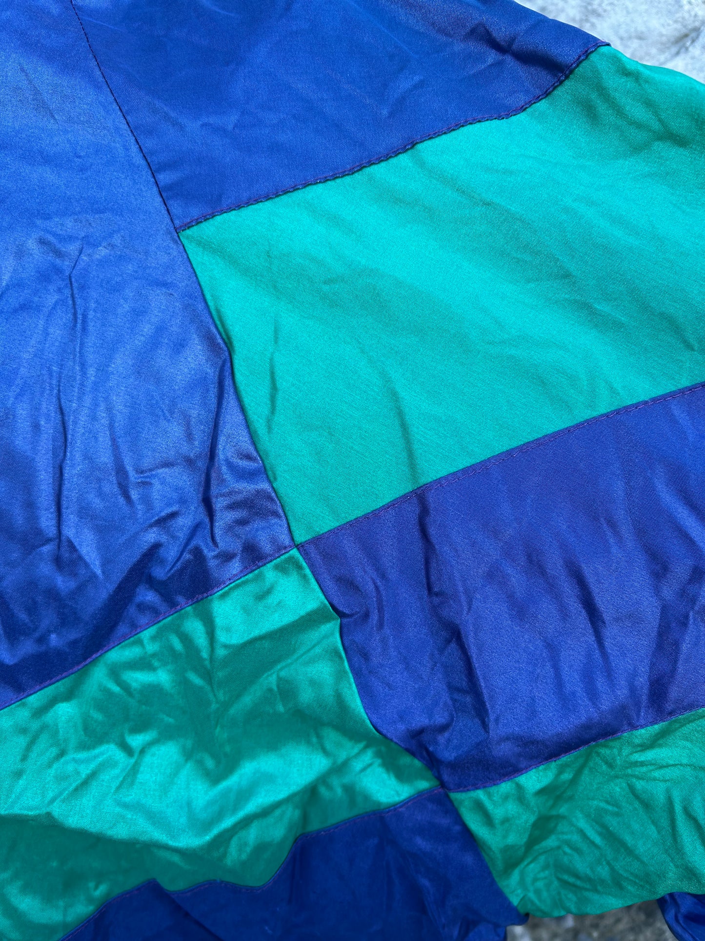 80s blue&green shell jacket S/M