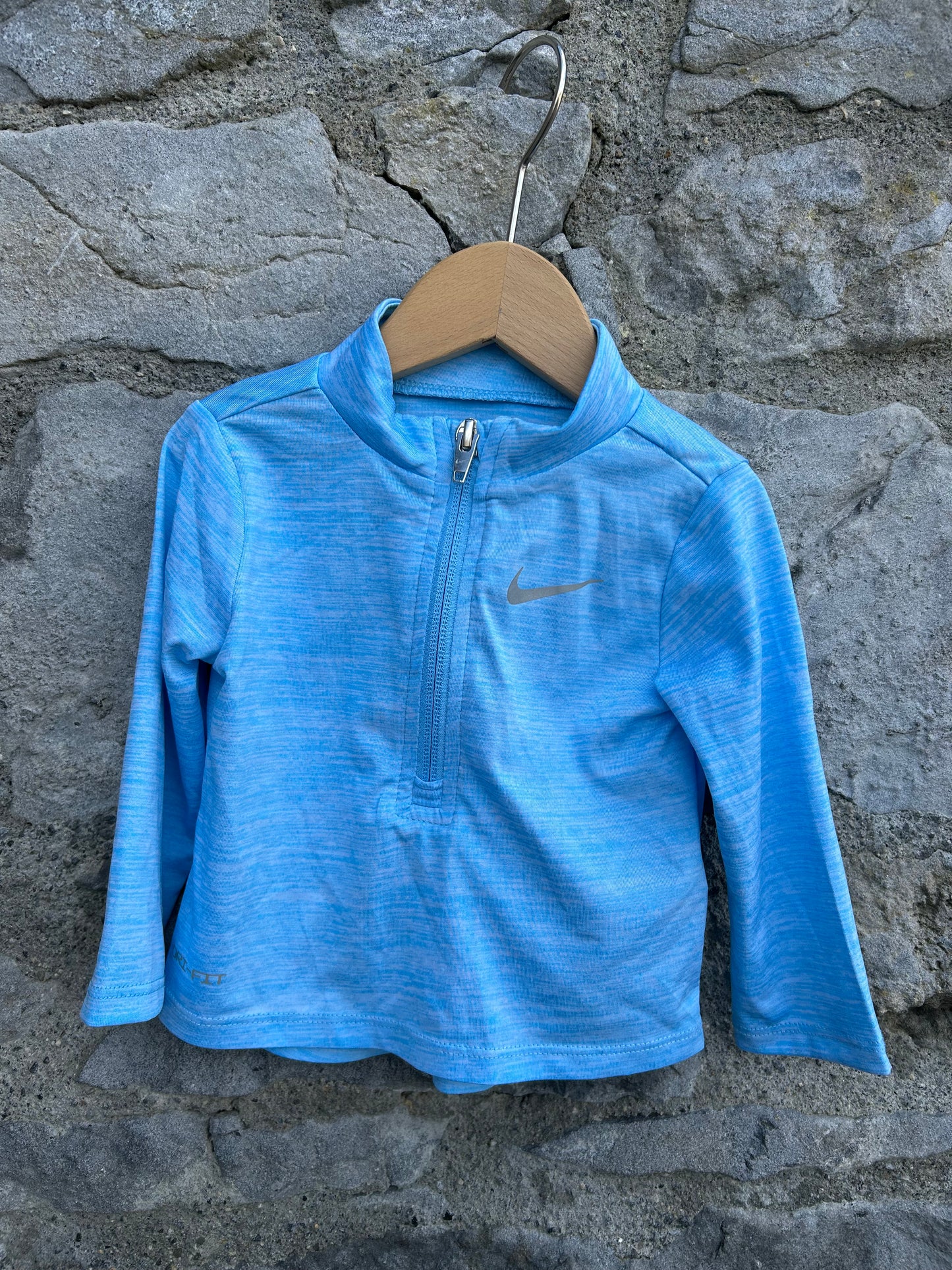 Blue sport half zip top 3-6m (62-68cm)