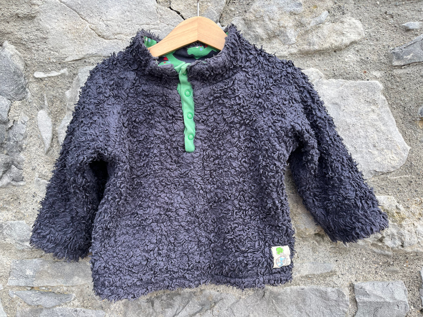 Reversible dinosaurs fleece 12-18m (80-86cm)