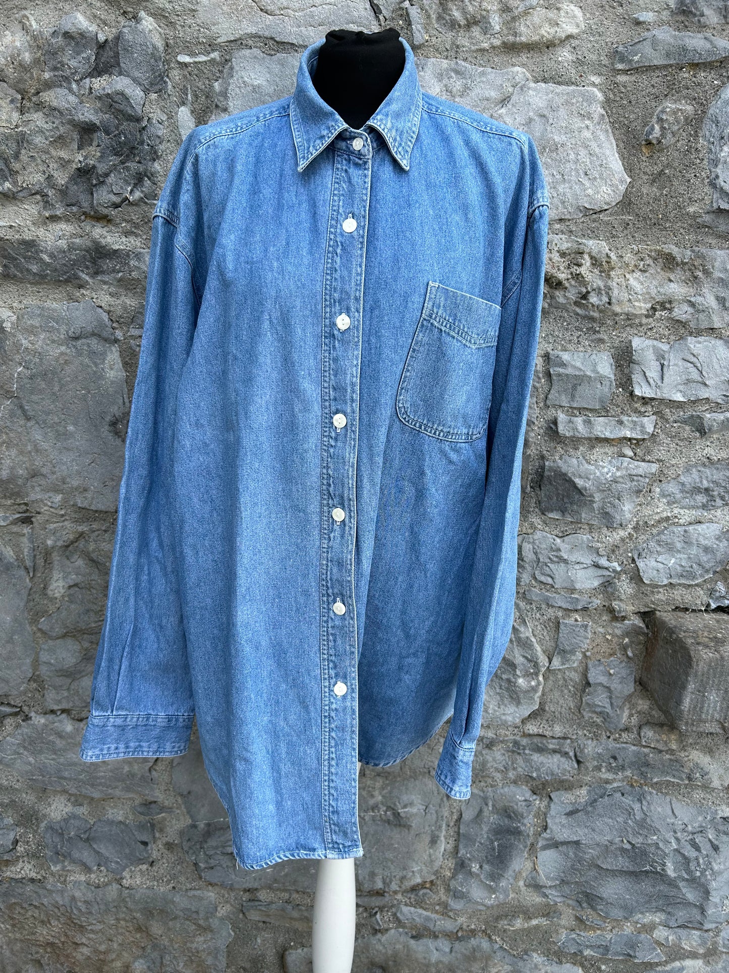 90s denim shirt XL