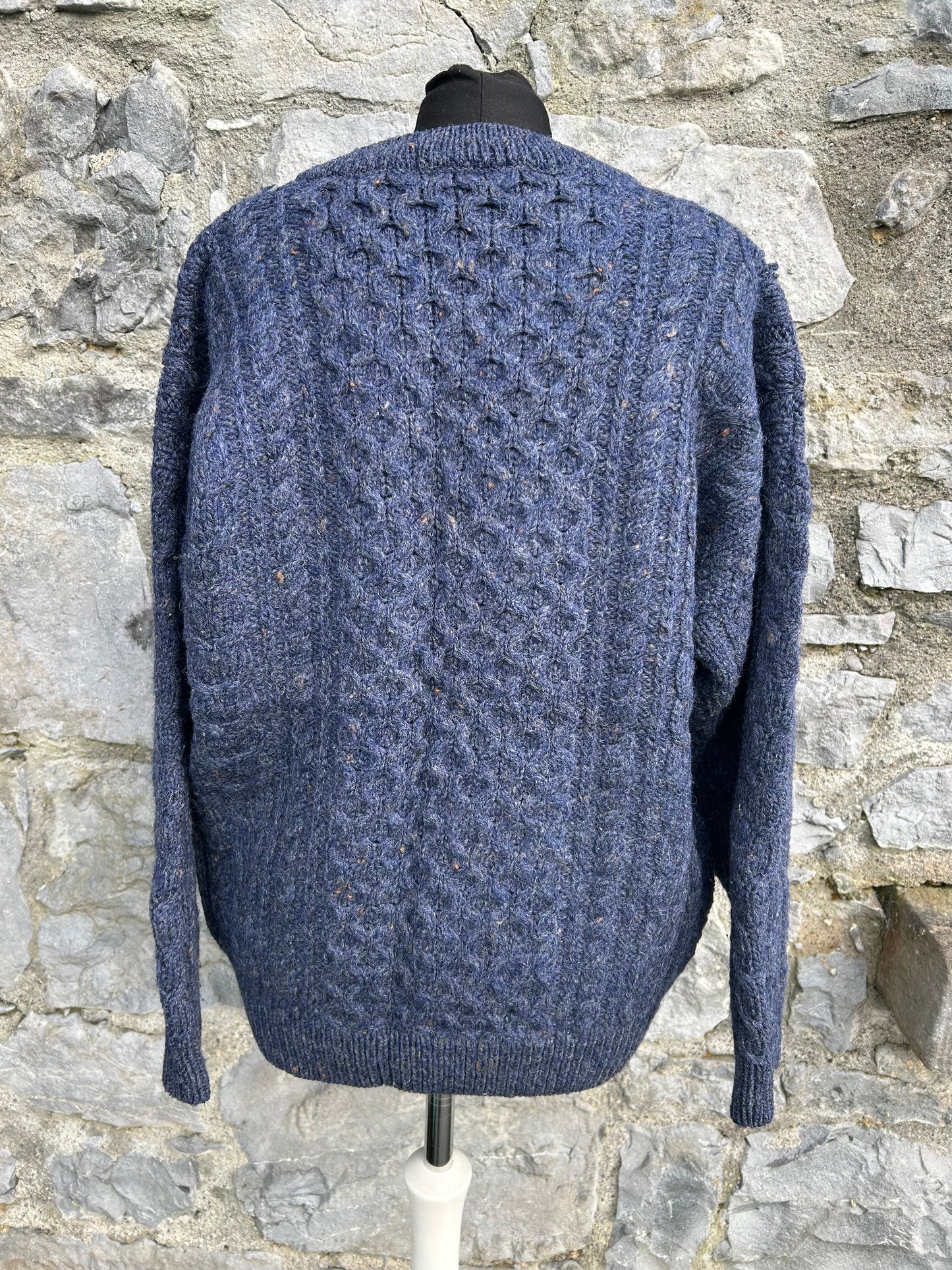 Woolly navy Aran sweater Small