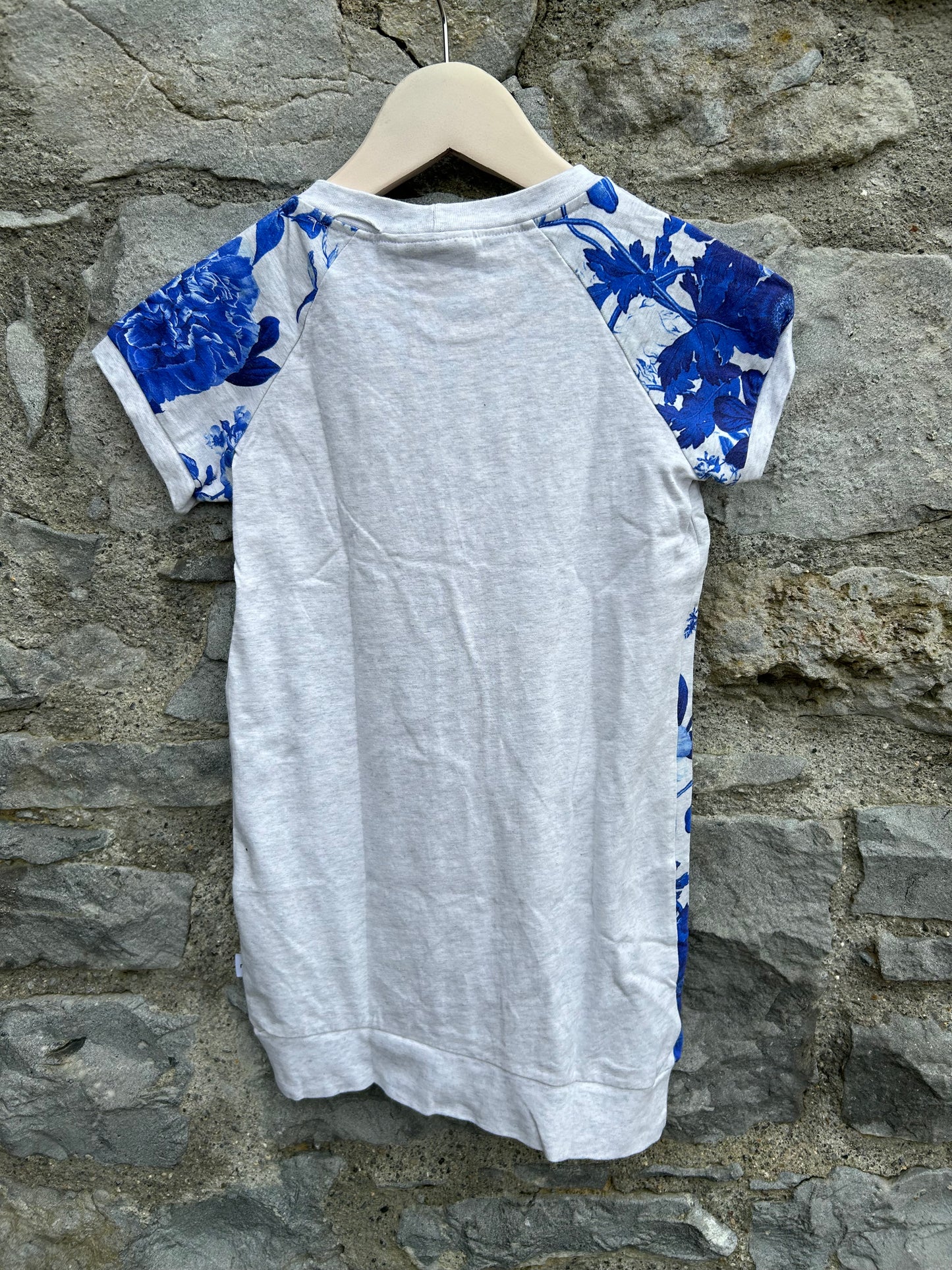 Blue floral sweat tunic 5-6y (110-116cm)
