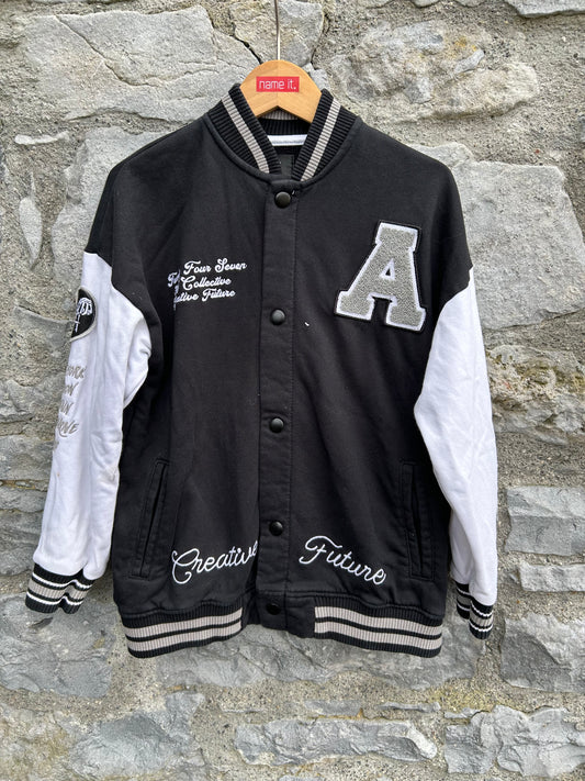 Black skate varsity bomber jacket 8y (128cm)