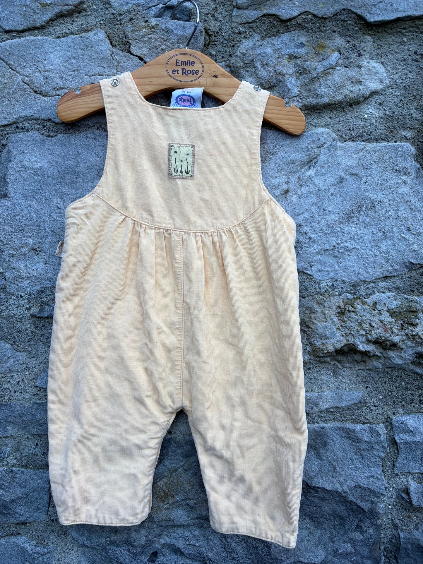 90s winter flowers dungarees 3-6m (62-68cm)
